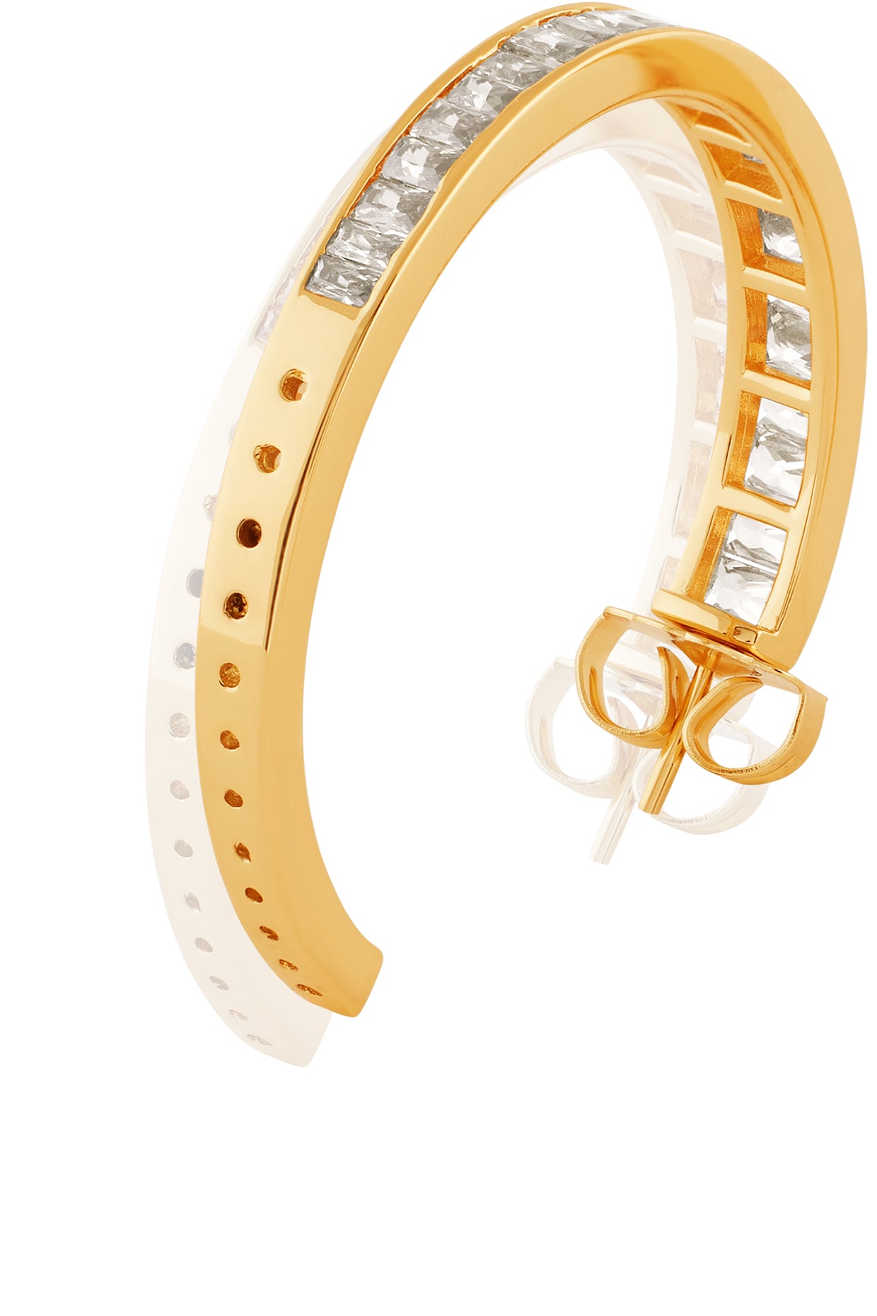 Divine Radiance Hoops In 18kt Gold Plated