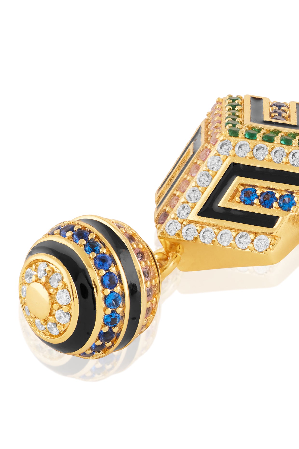 Arpelle Surreal Danglers In 18Kt Gold Plated