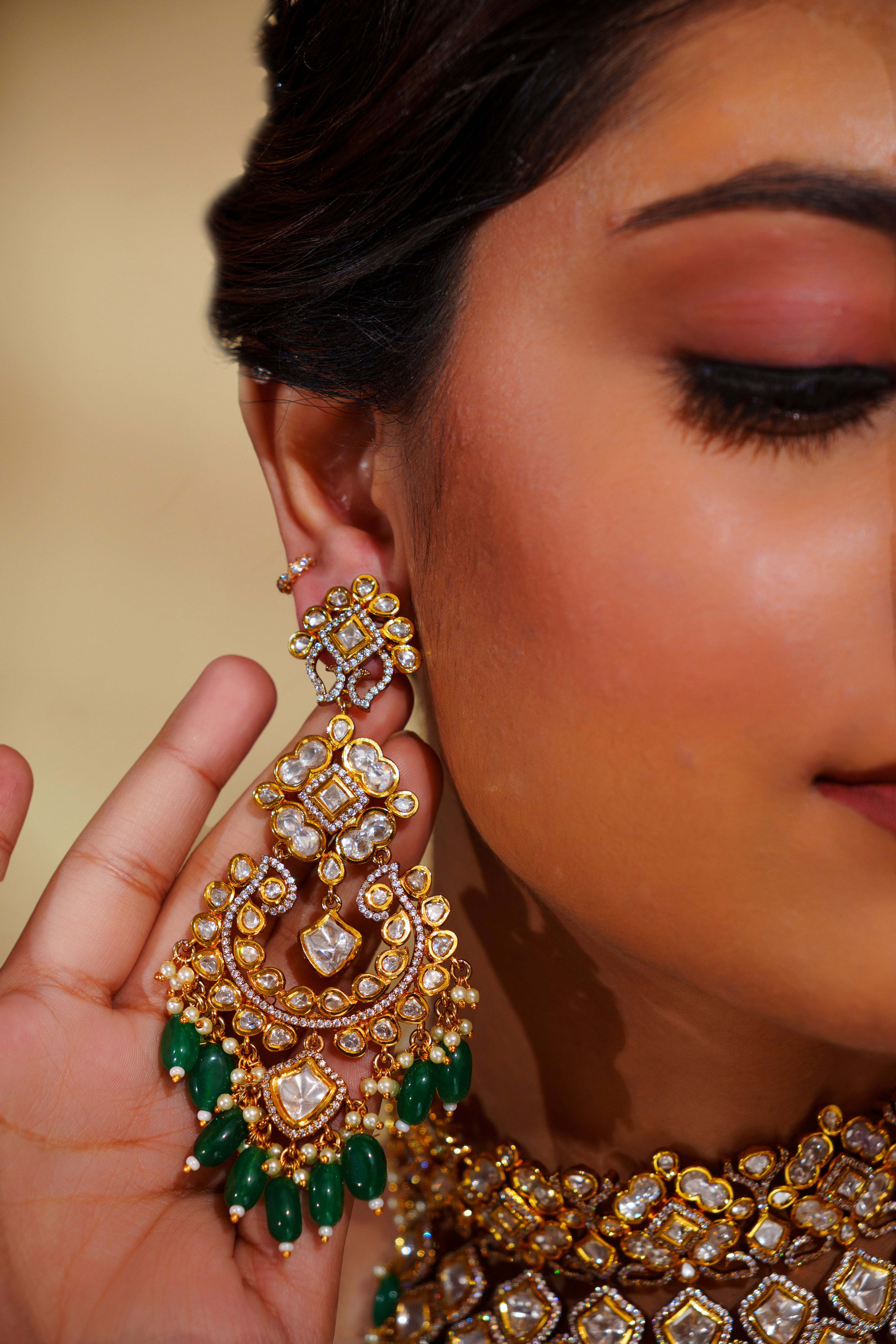 Gul Kundan Necklace Set