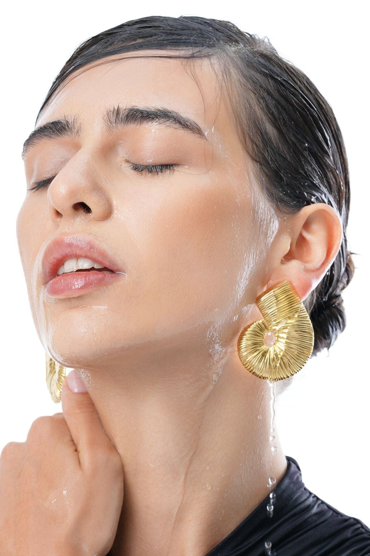 18Kt Gold Plated Ripples Earrings