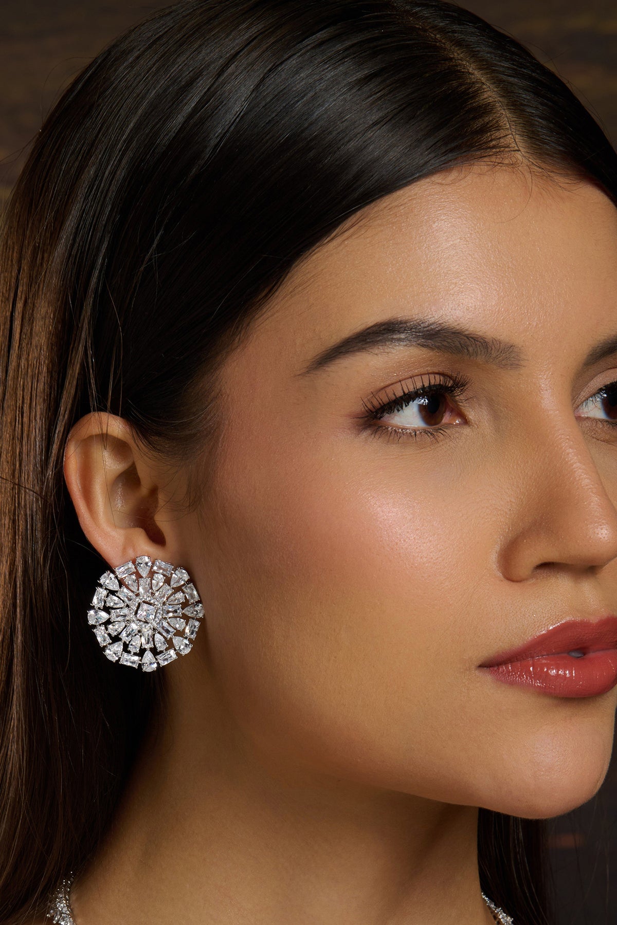 Silver Diya Earrings