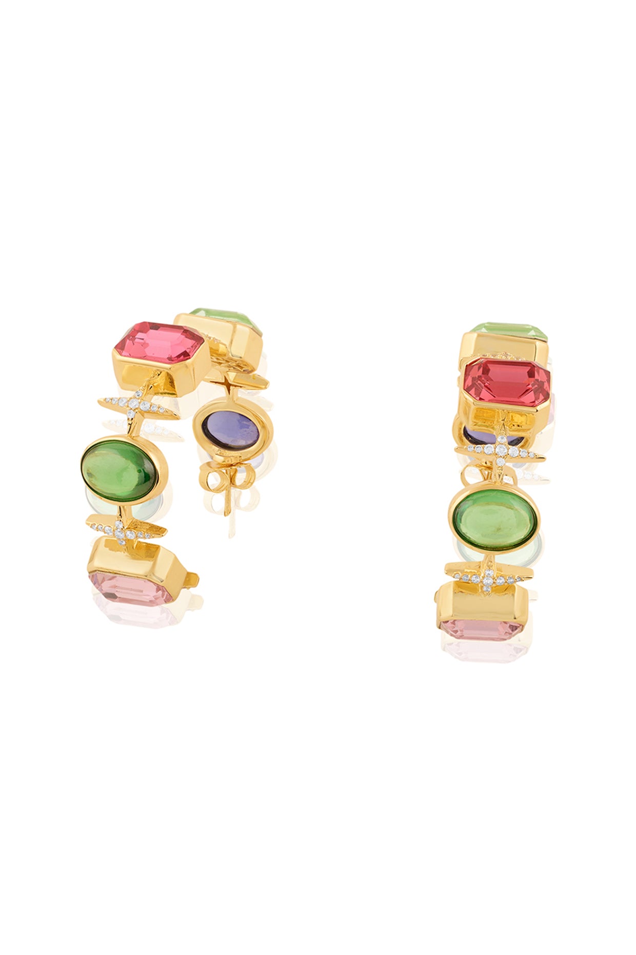 Solaris Statement Hoops In 18Kt Gold Plated