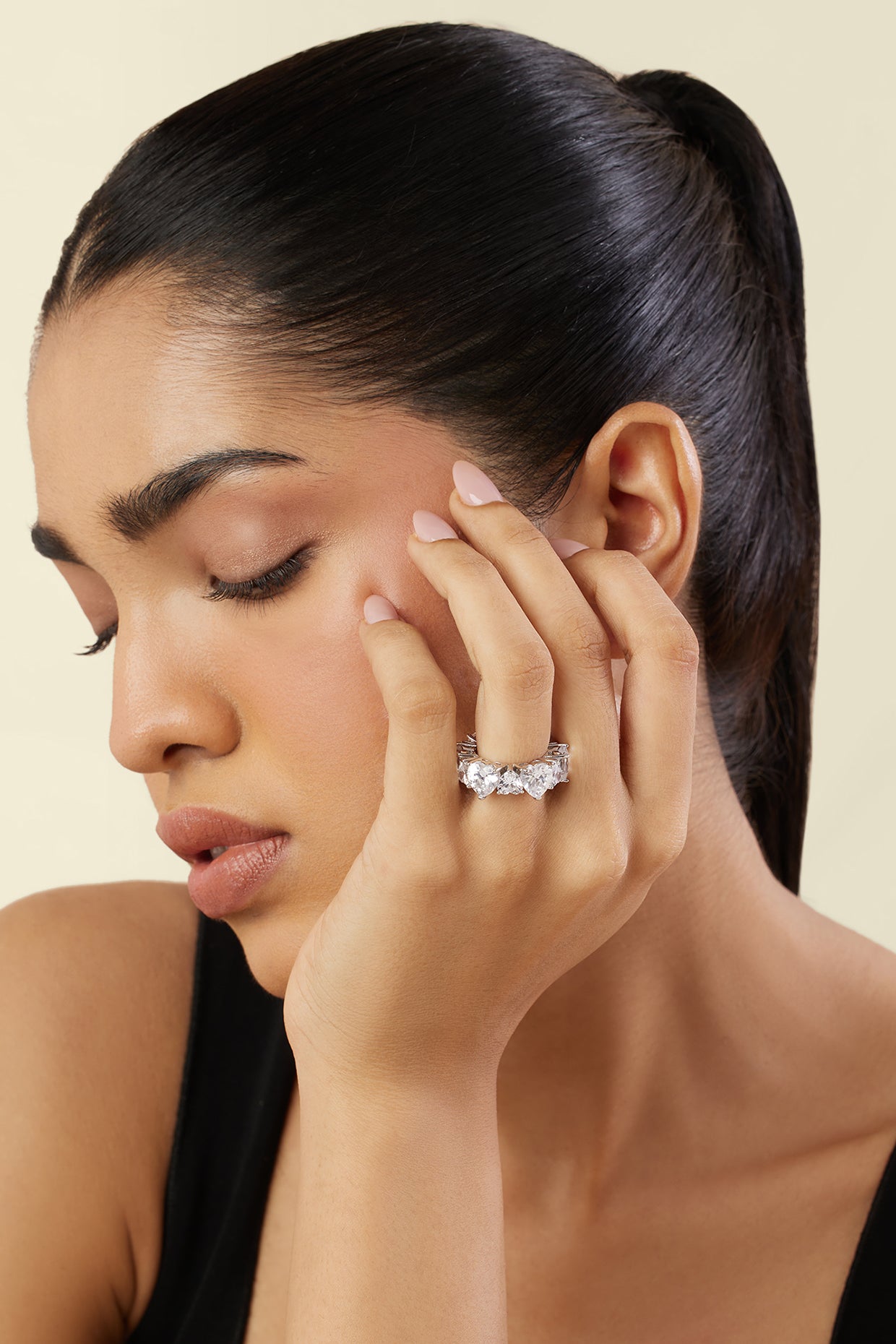 Eternal Elegance Infinity Band In Rhodium Plating