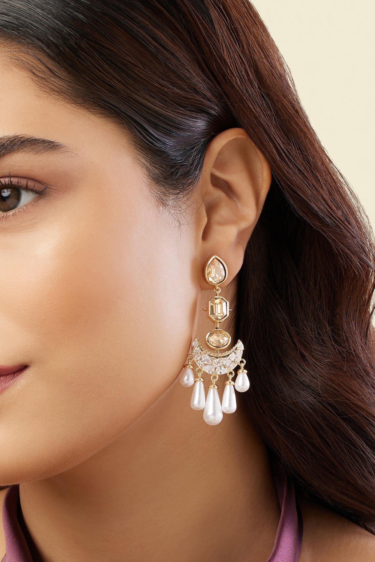 Sakshi's Shantipriya Moon Baalis In 18Kt Gold Plated