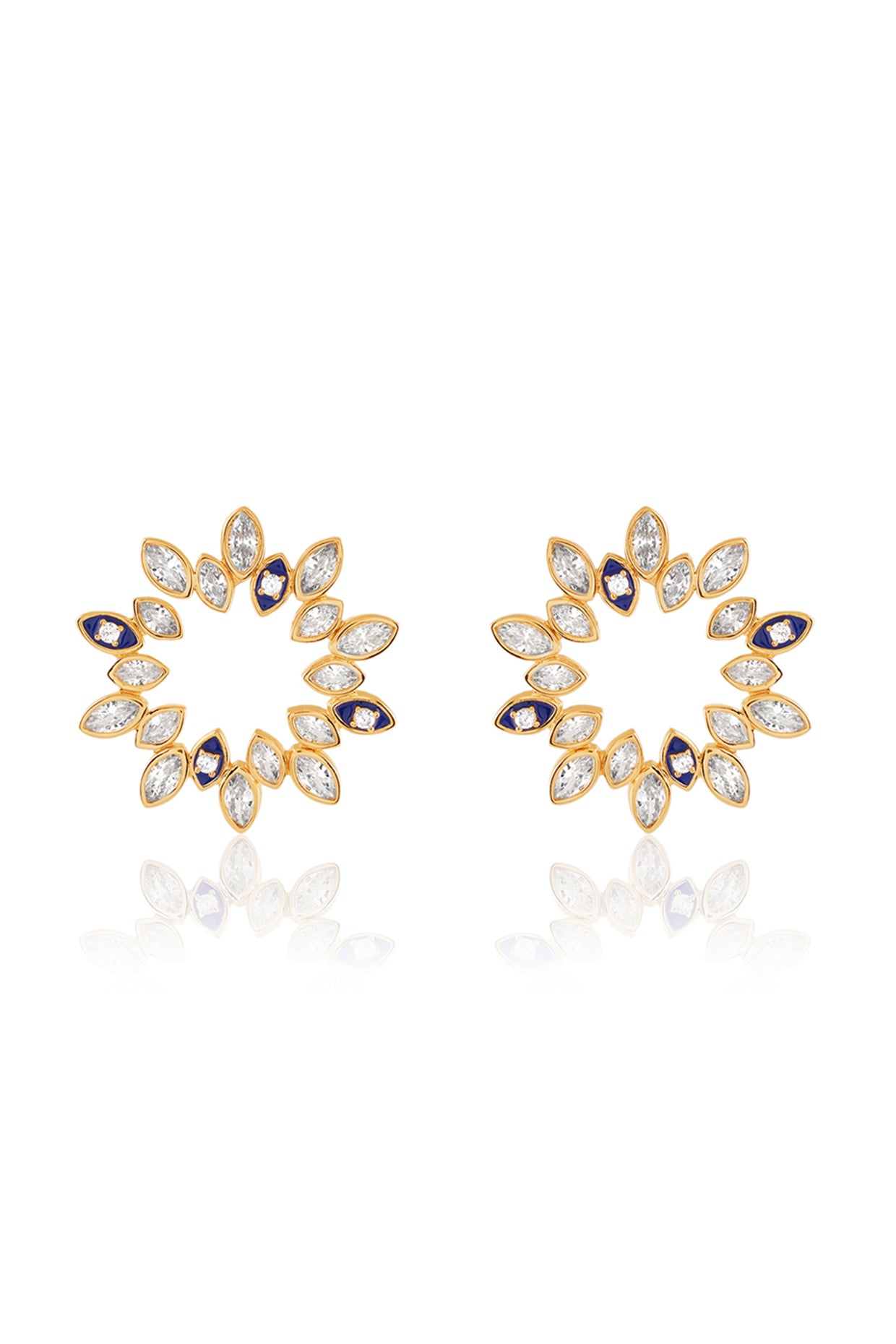 Divine Eye Studs In 18kt Gold Plated