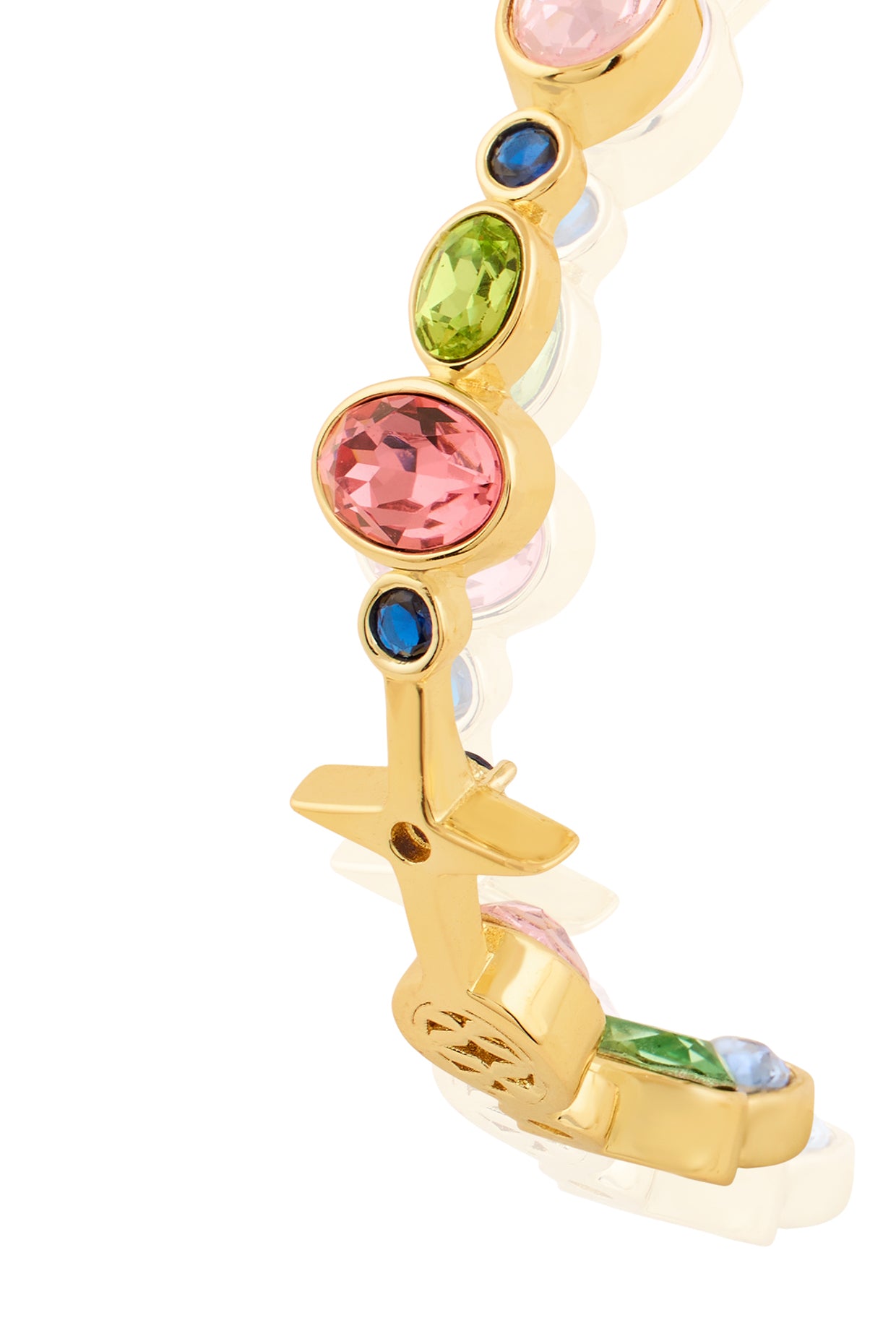 Sunera's Lil Gem Drop Hoops In 18Kt Gold Plated