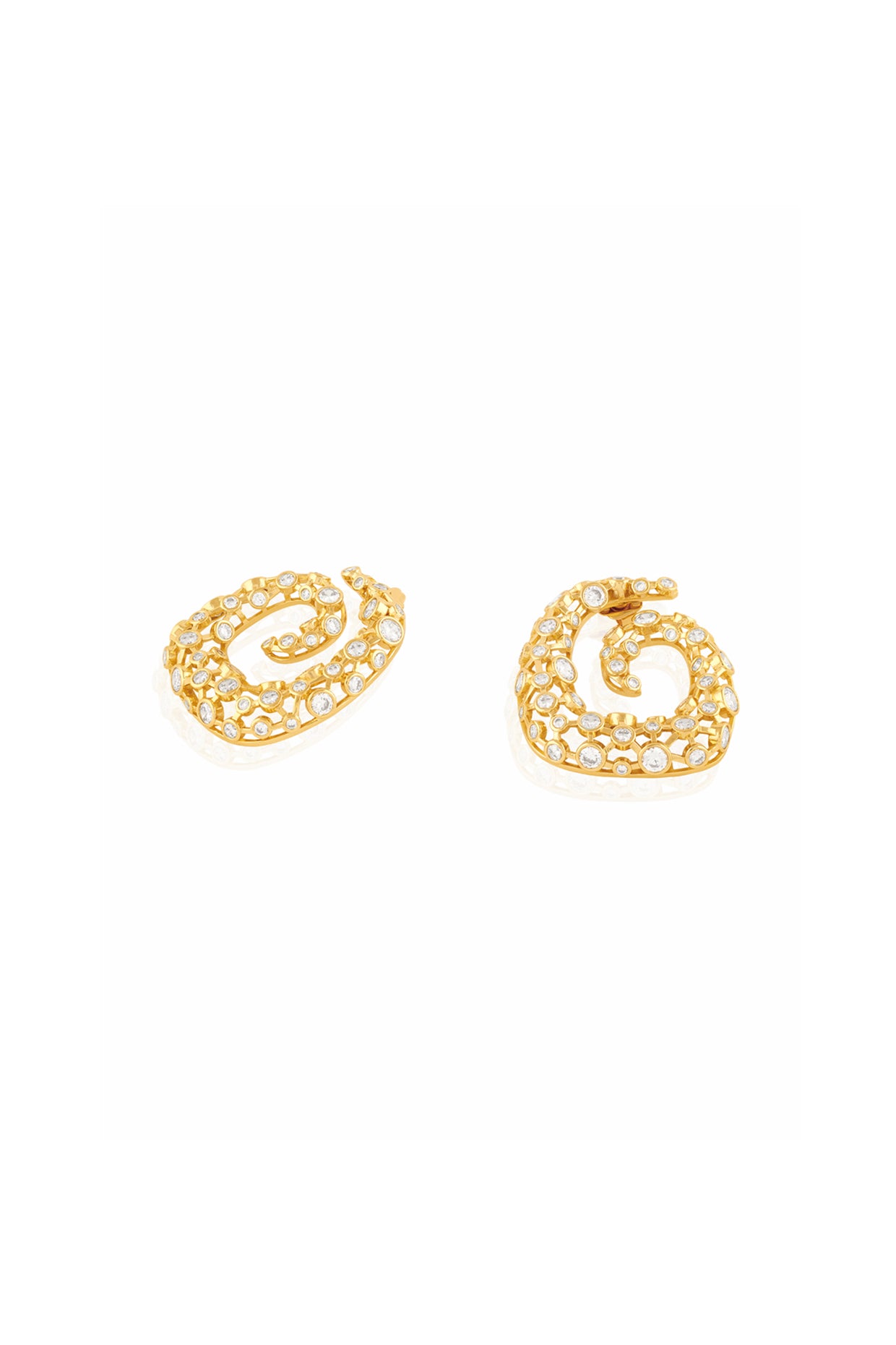 Barroco Statement Studs In 18Kt Gold Plated
