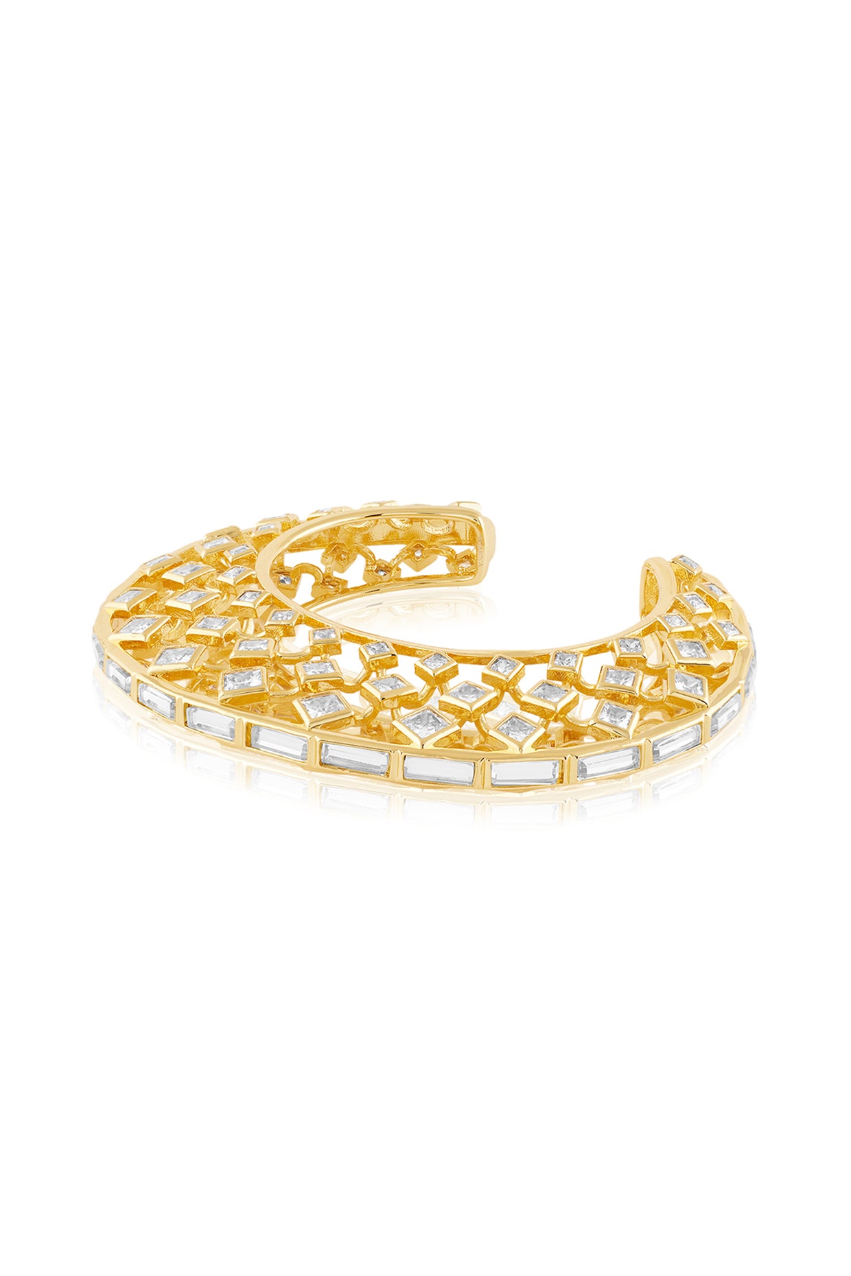 Shiza Mirror Statement Cuff 18Kt Gold Plated