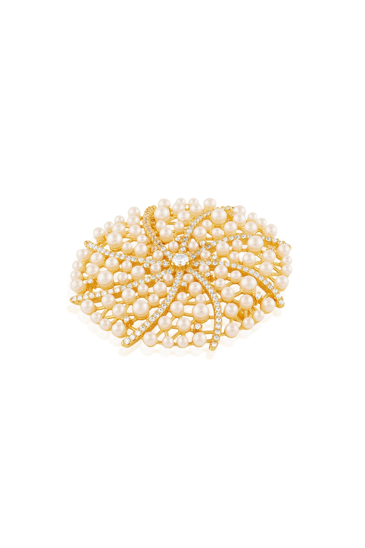 Galaxis Brooch In 18Kt Gold Plated