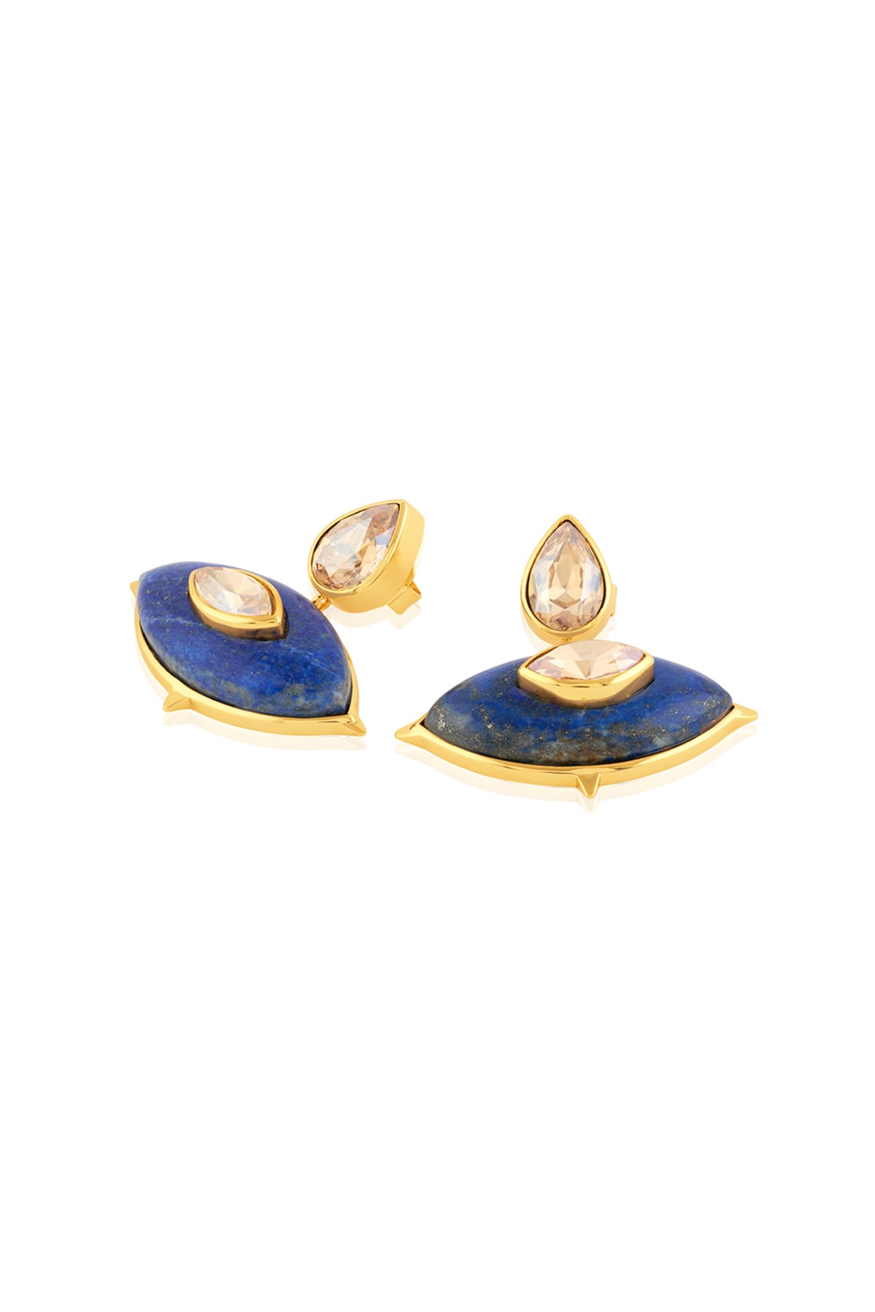 Rune Eye Drop Earrings 18kt Gold Plated