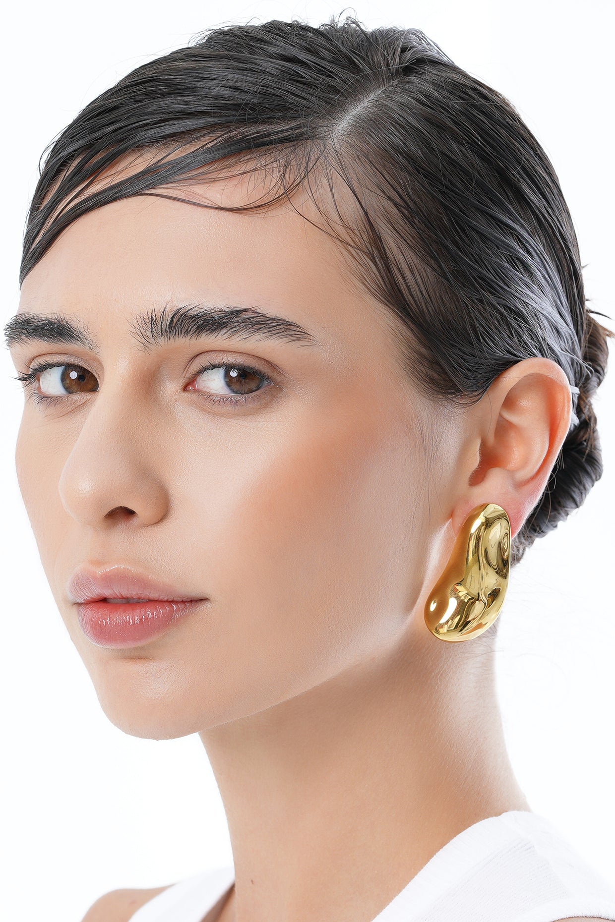 18Kt Gold Plated Disc Earrings