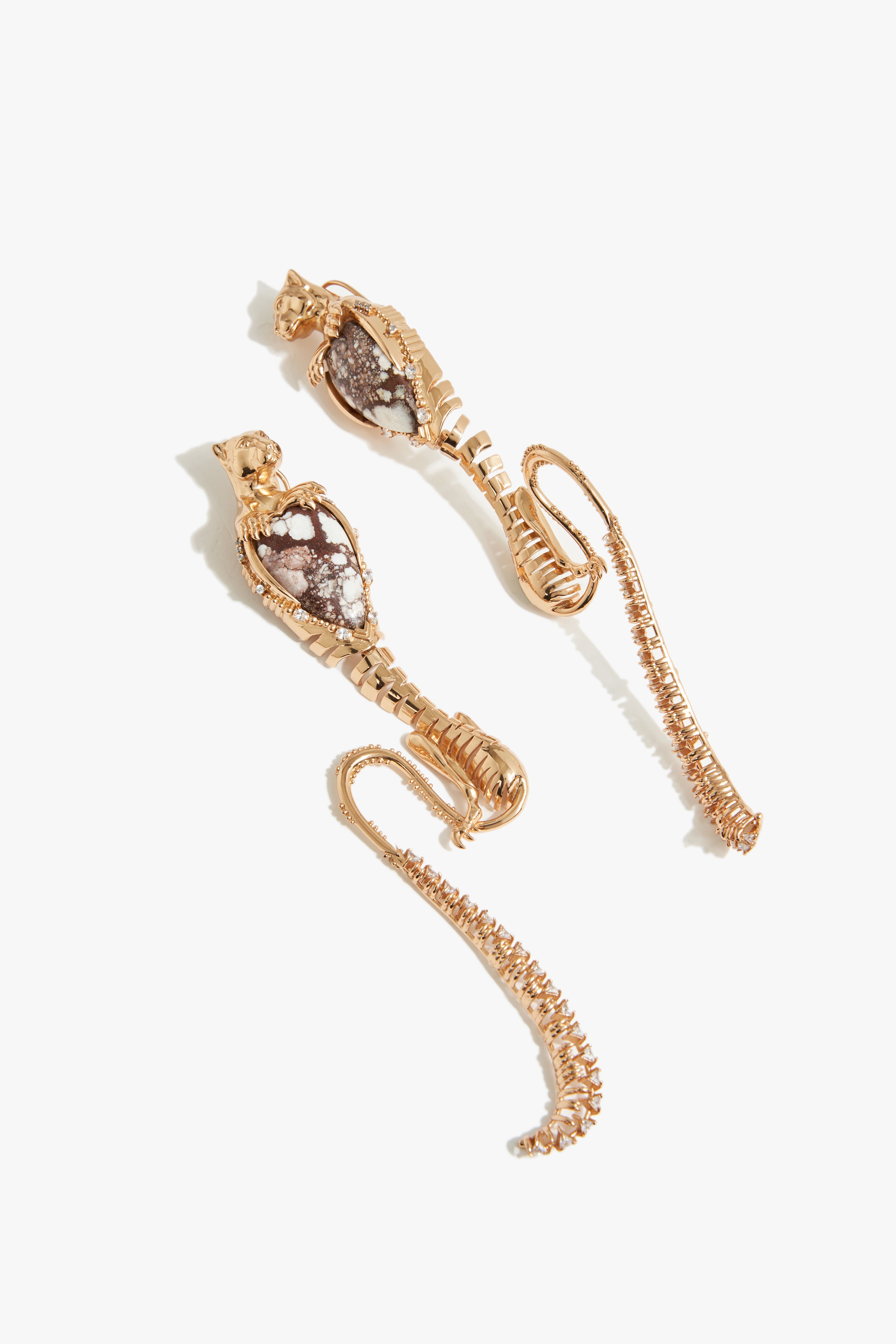 Temptress Leopard Statement Earrings in Wild- horse Jasper