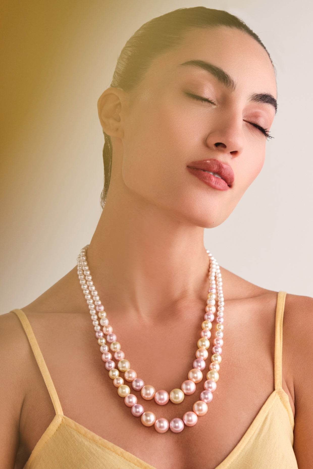 Double Layered Multicoloured Necklace