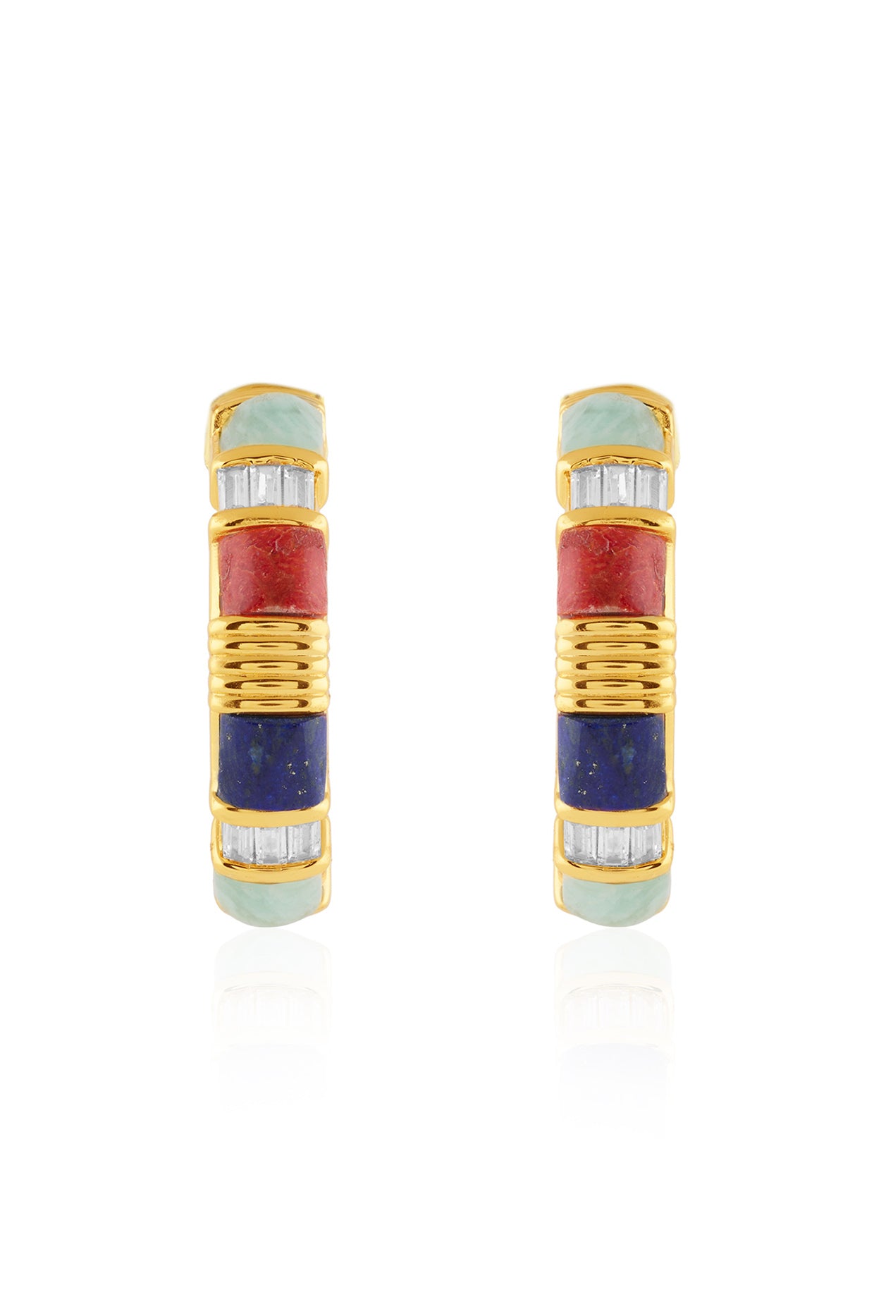 Solstice Hoops 18kt Gold Plated