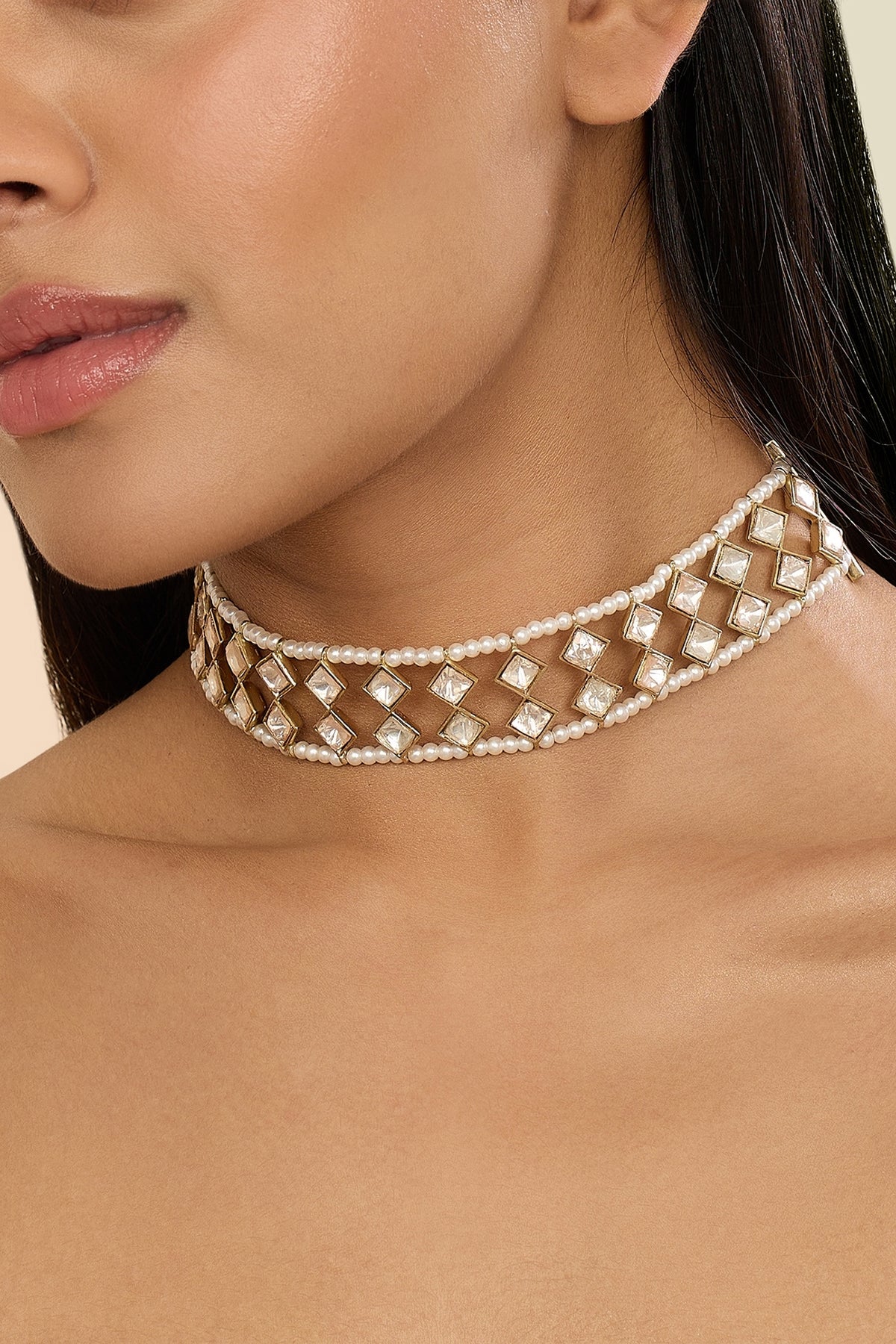 Polki Empress Statement Choker Necklace
