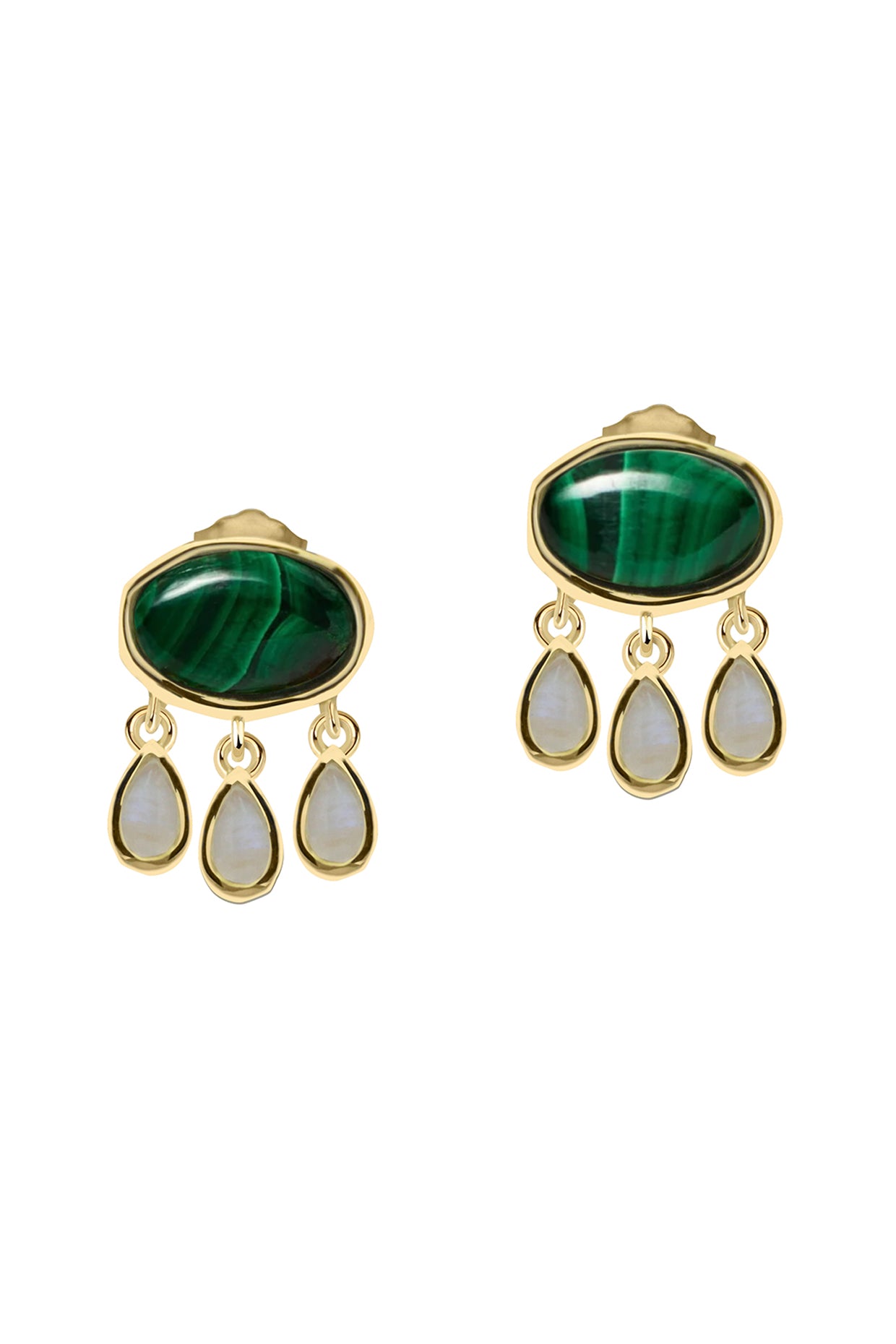 18Kt Gold Plated Malora Bubble Drop Earrings