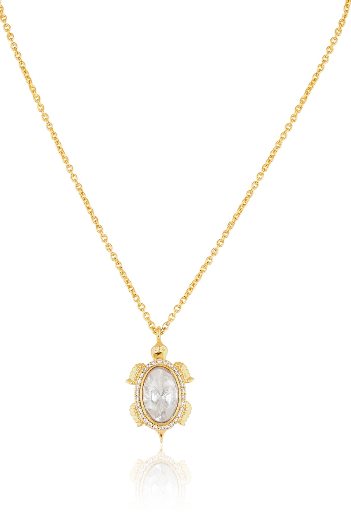 Polki Enchanted Tortoise Treasure Pedant Necklace