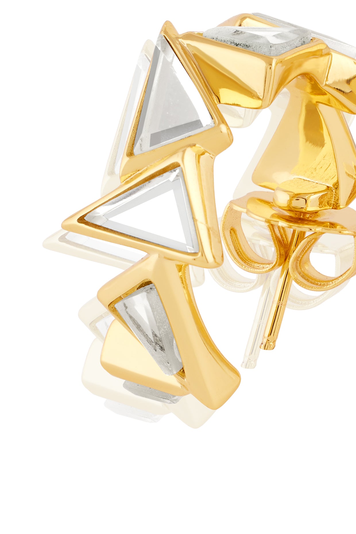 Demi Goddess Triangle Mirror Huggy 18Kt Gold Plated