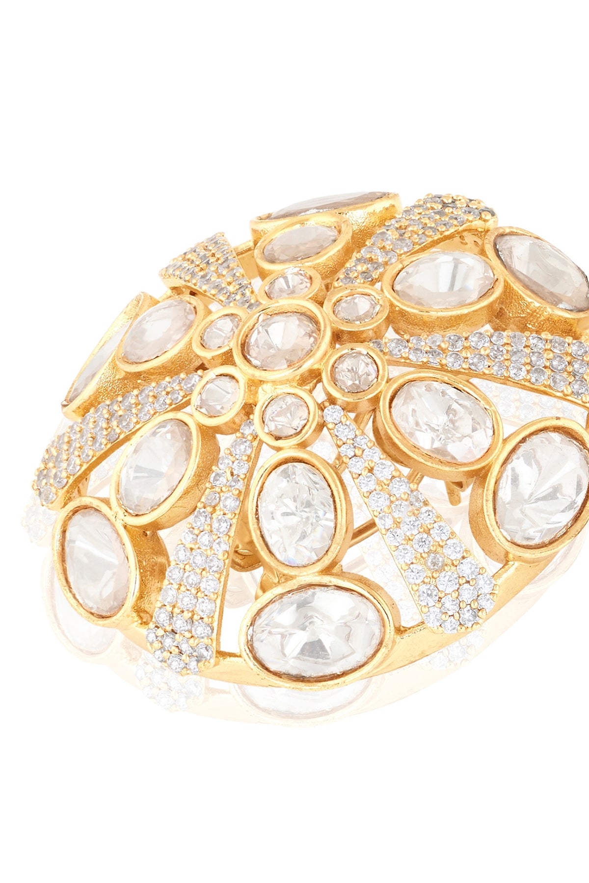 Polki Royal Sunburst Stud Earrings