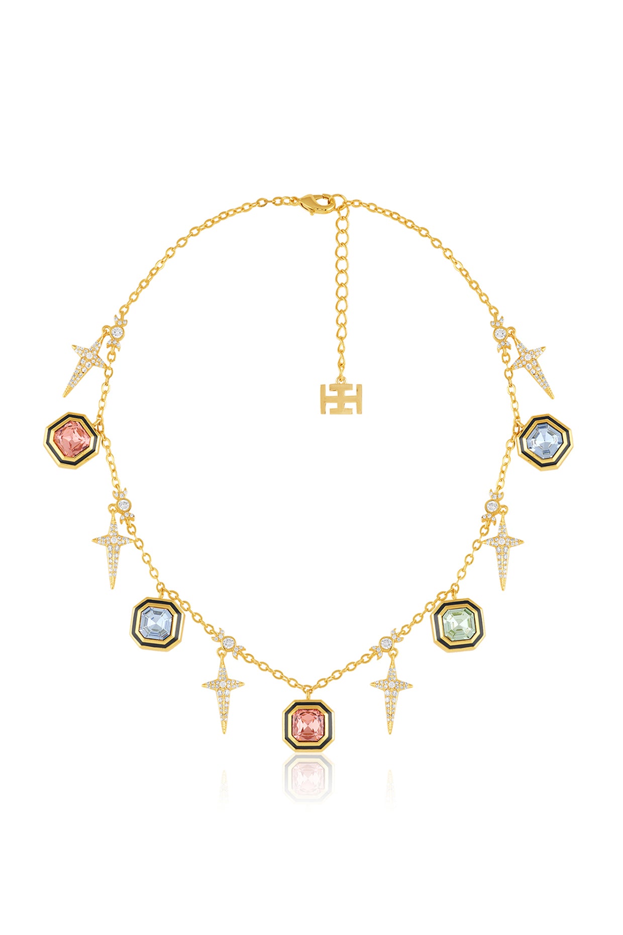Good Omen Charm Necklace 18kt Gold Plated