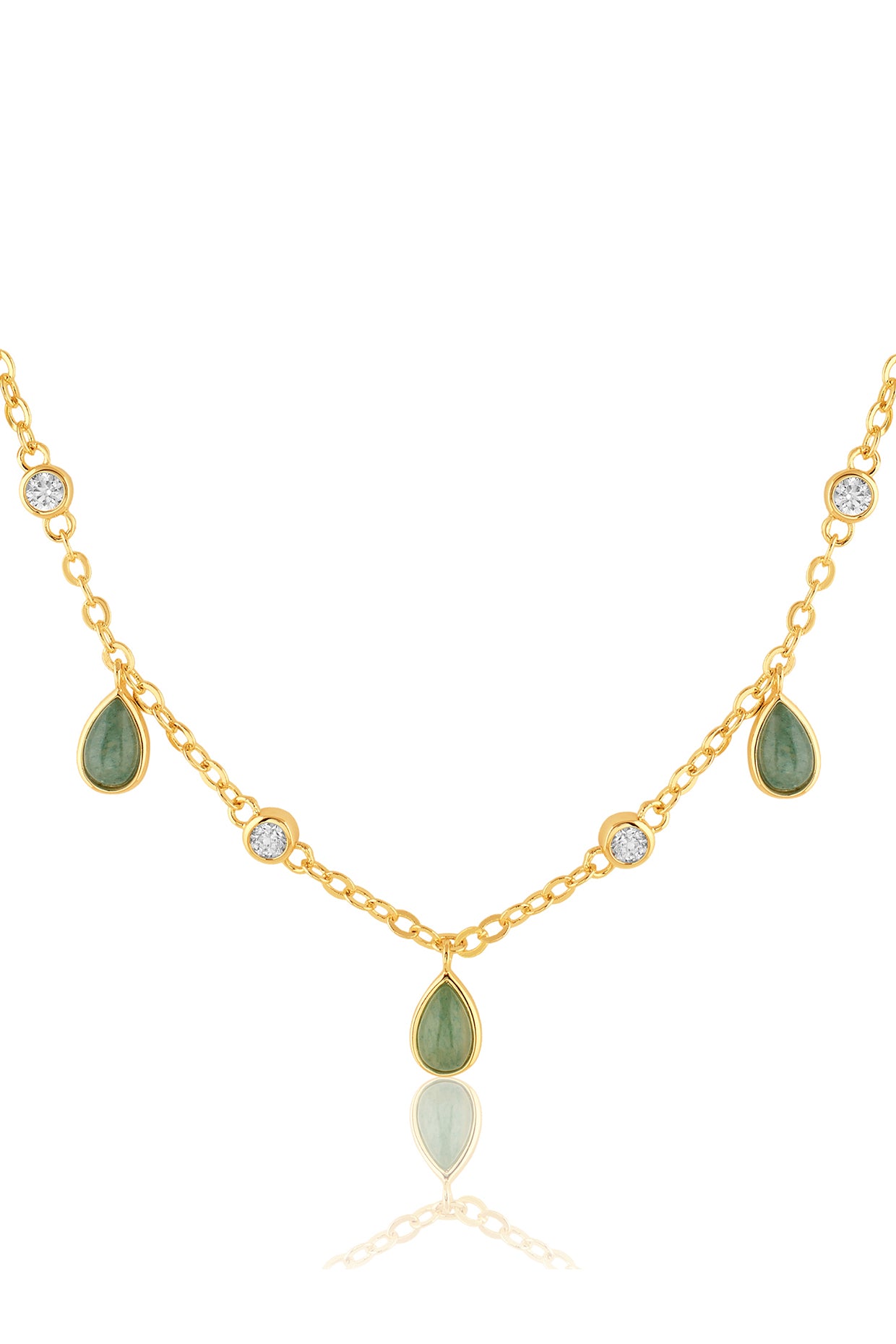 Verdant Vision Necklace In 18kt Gold Plated