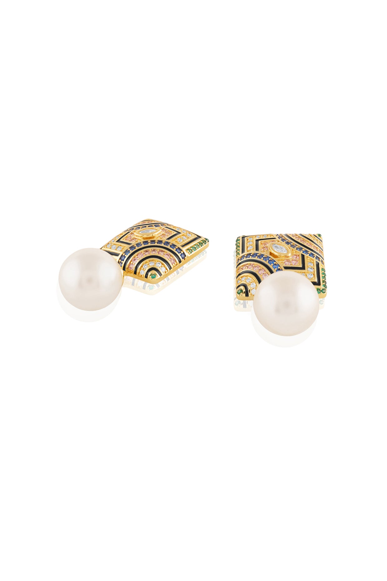 Remedios Pearl Danglers In 18Kt Gold Plated