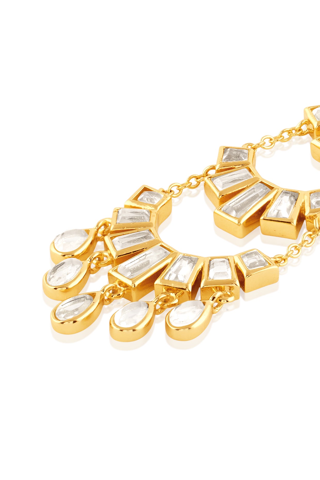 Azulejo Mirror Maangtikka In 18Kt Gold Plated