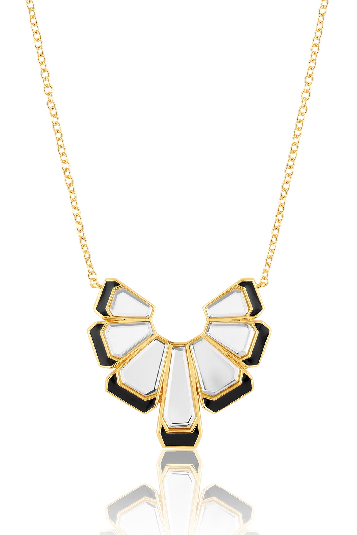 Ayaana Mirror Necklace 18Kt Gold Plated