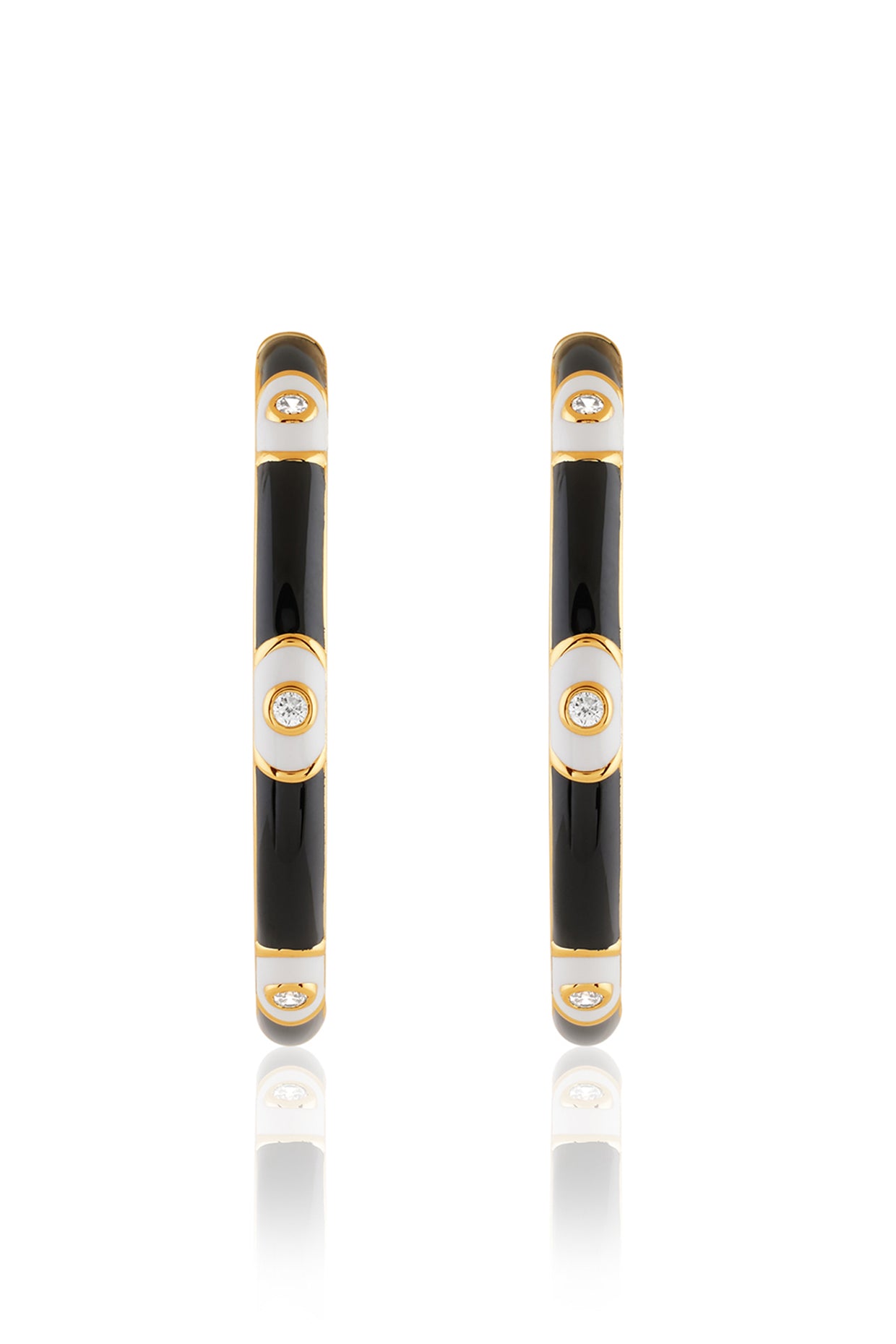Eclipse Eye Hoops In 18kt Gold Plated
