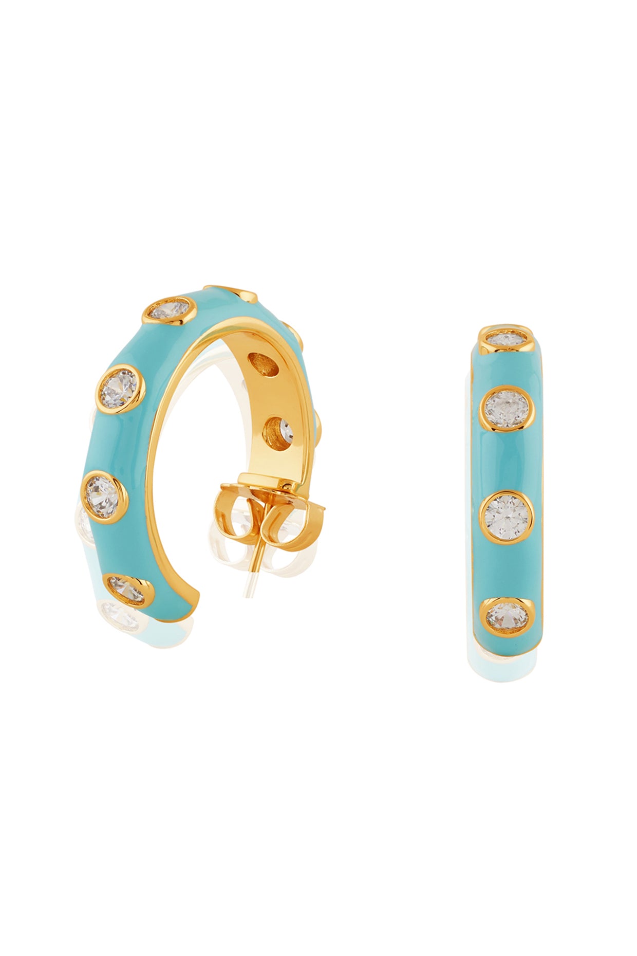 Serenity Huggies In 18kt Gold Plated