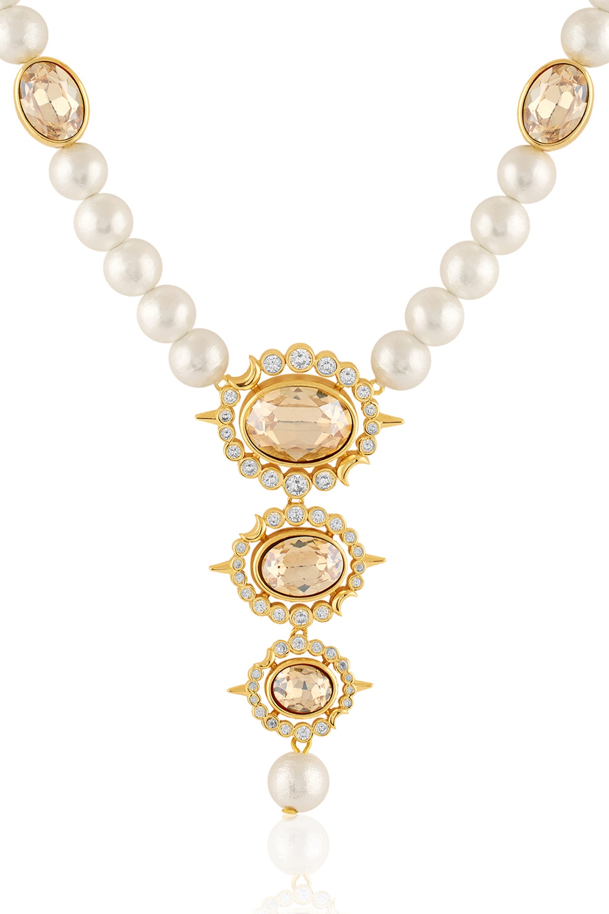 Scorpius Pearl Necklace In 18Kt Gold Plated