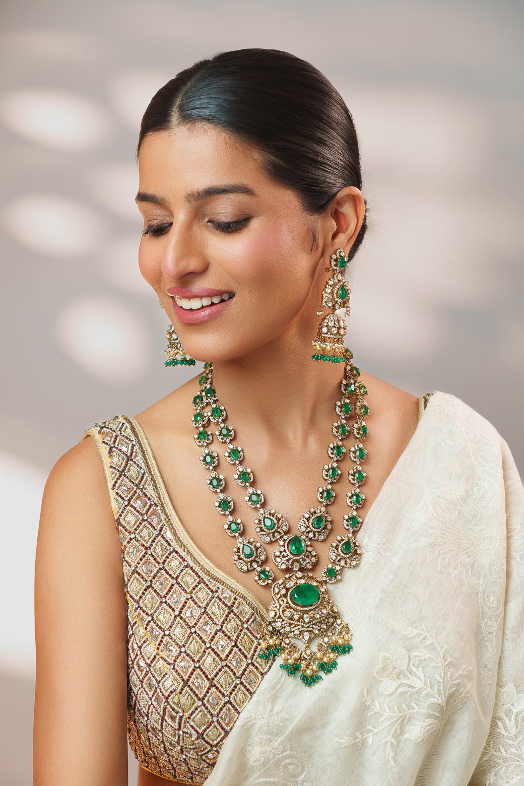 Rumami Green Polki Long Set