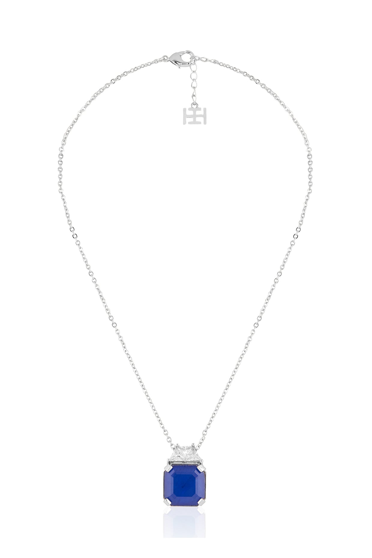 Aristo Pendant Necklace In Rhodium Plated