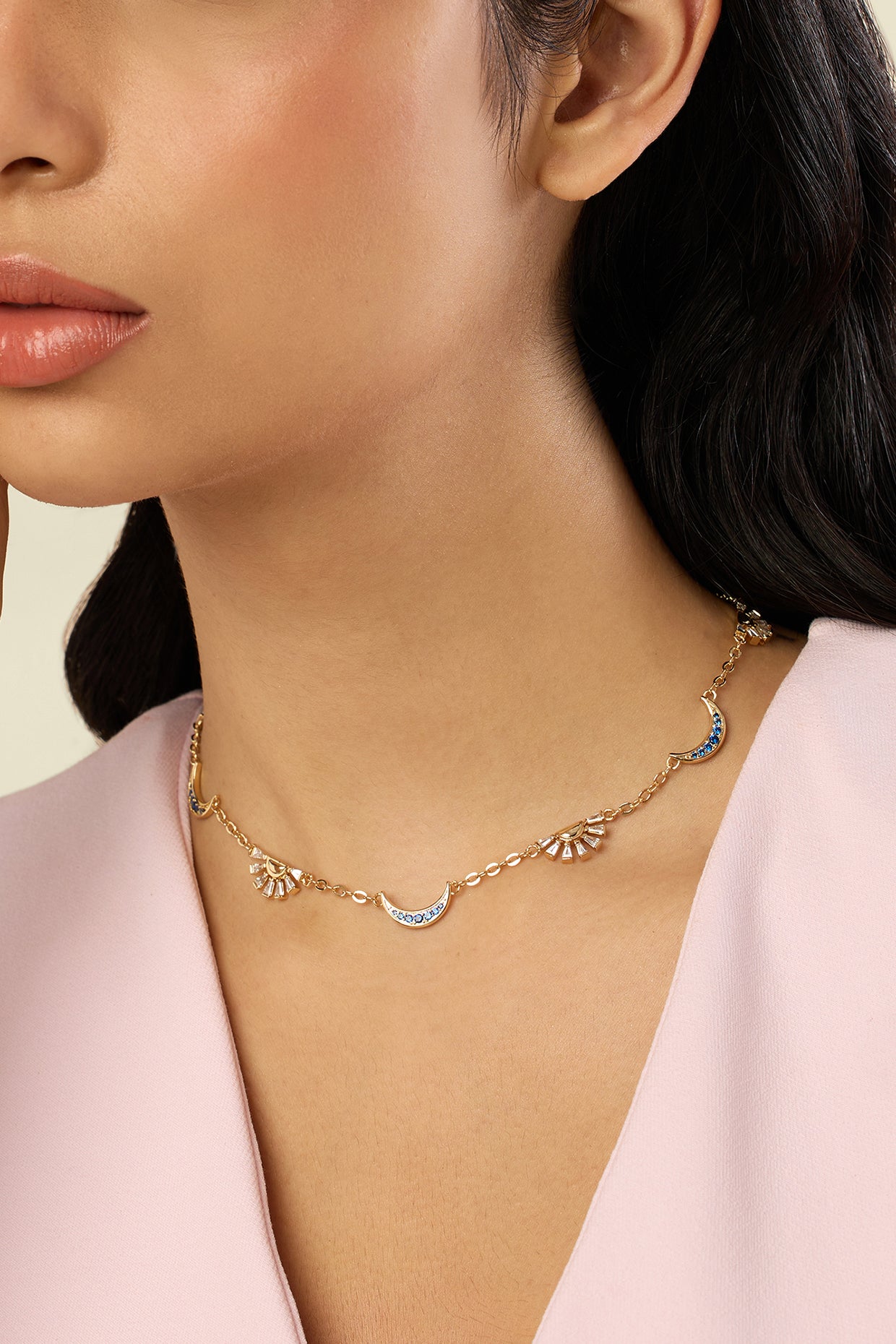 Celestial Rhythm Necklace In Green plating