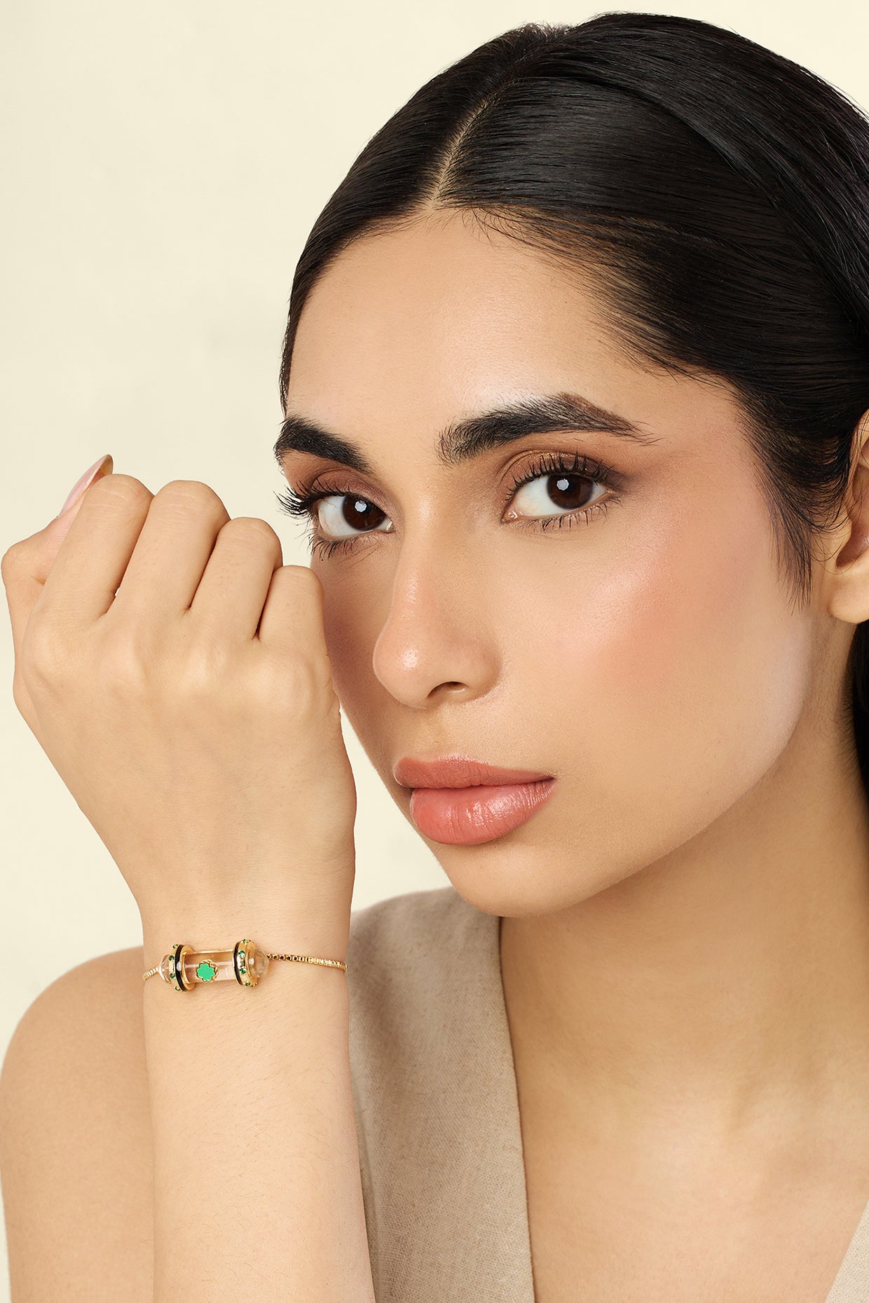 Clarity Bolo Bracelet In 18kt Gold Plated