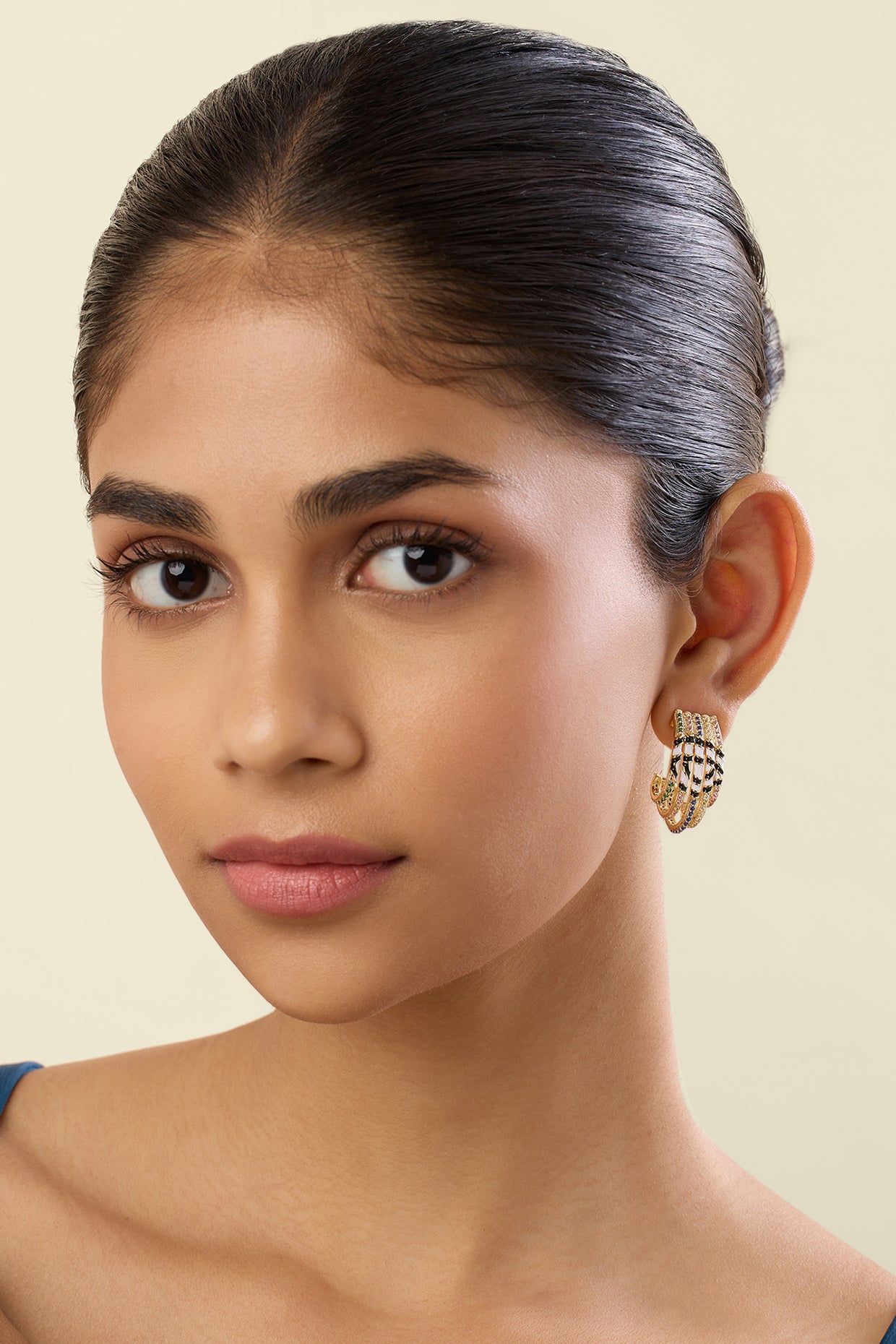 Ethera Eye Earrings In 18Kt Gold Plated