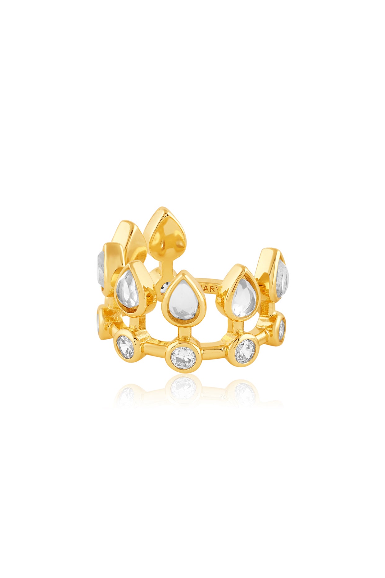 Modern Maharani Stackable Ring 18Kt Gold Plated