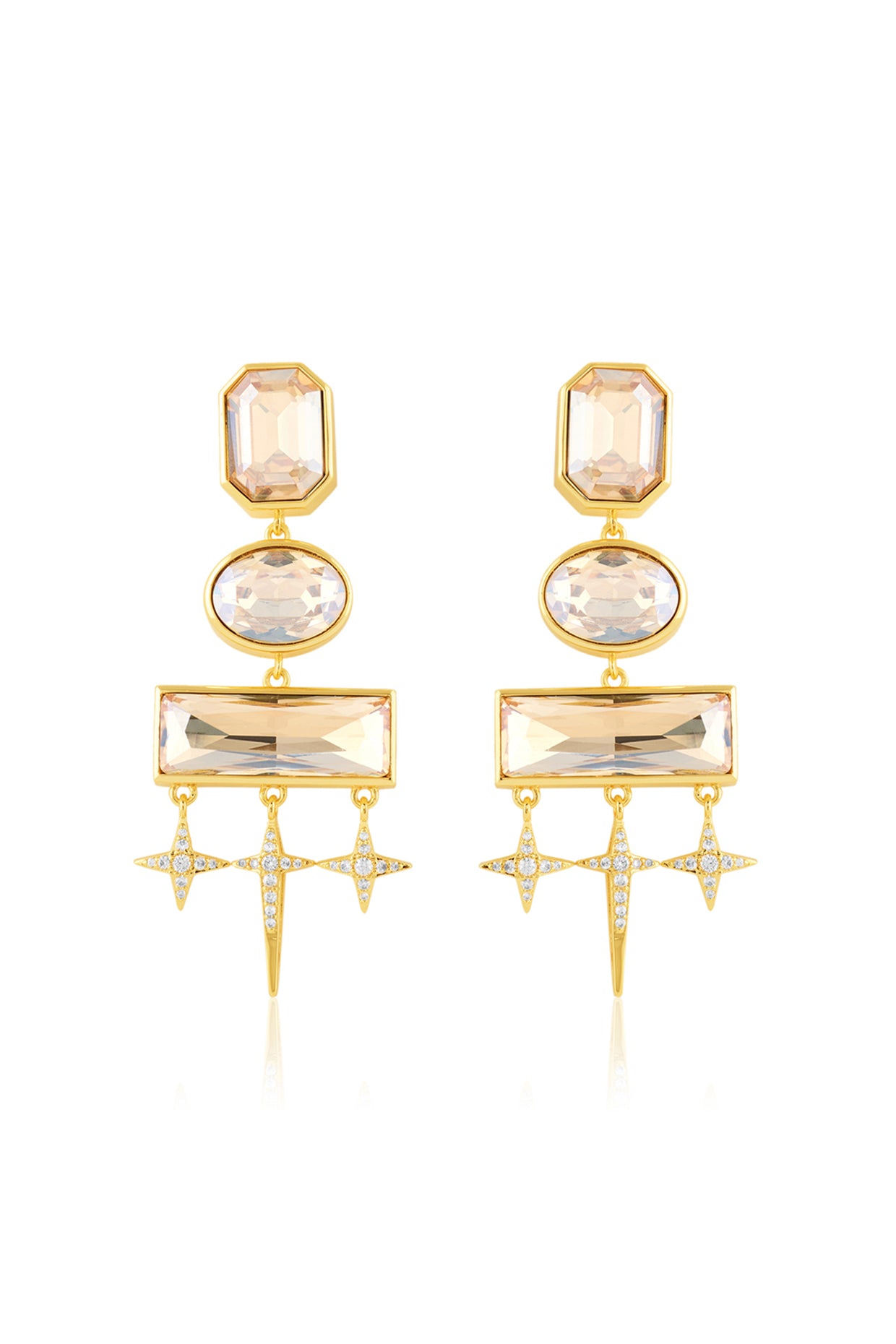Priestessa Statement Danglers 18kt Gold Plated