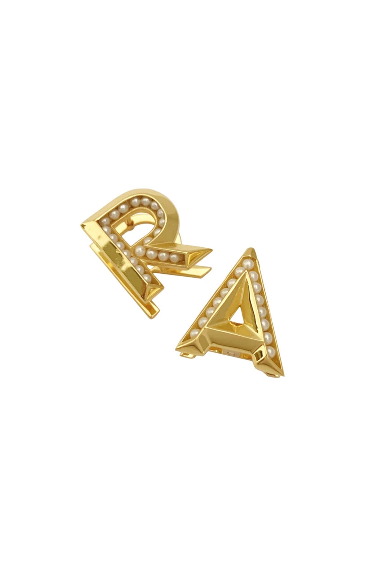 Pearl Monogram Huggies
