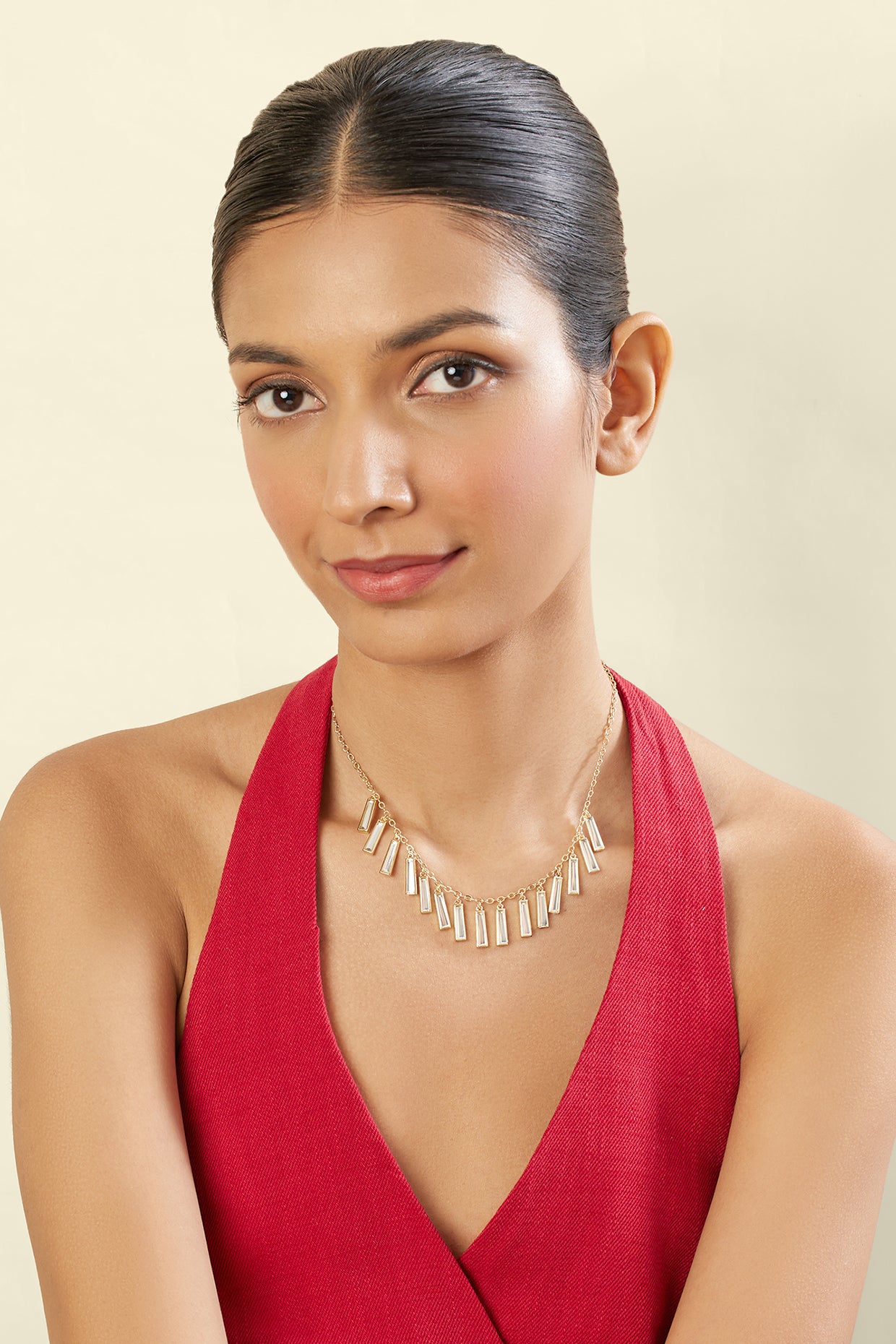 Ecos Mirror Necklace In 18Kt Gold Plated