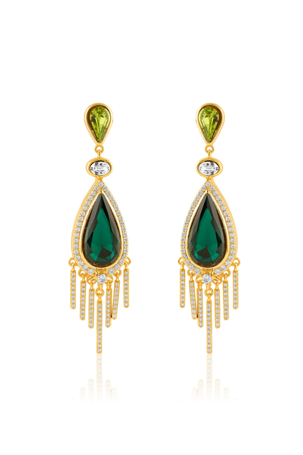 Meekashi's Magic Drop Danglers In 18Kt Gold Plated
