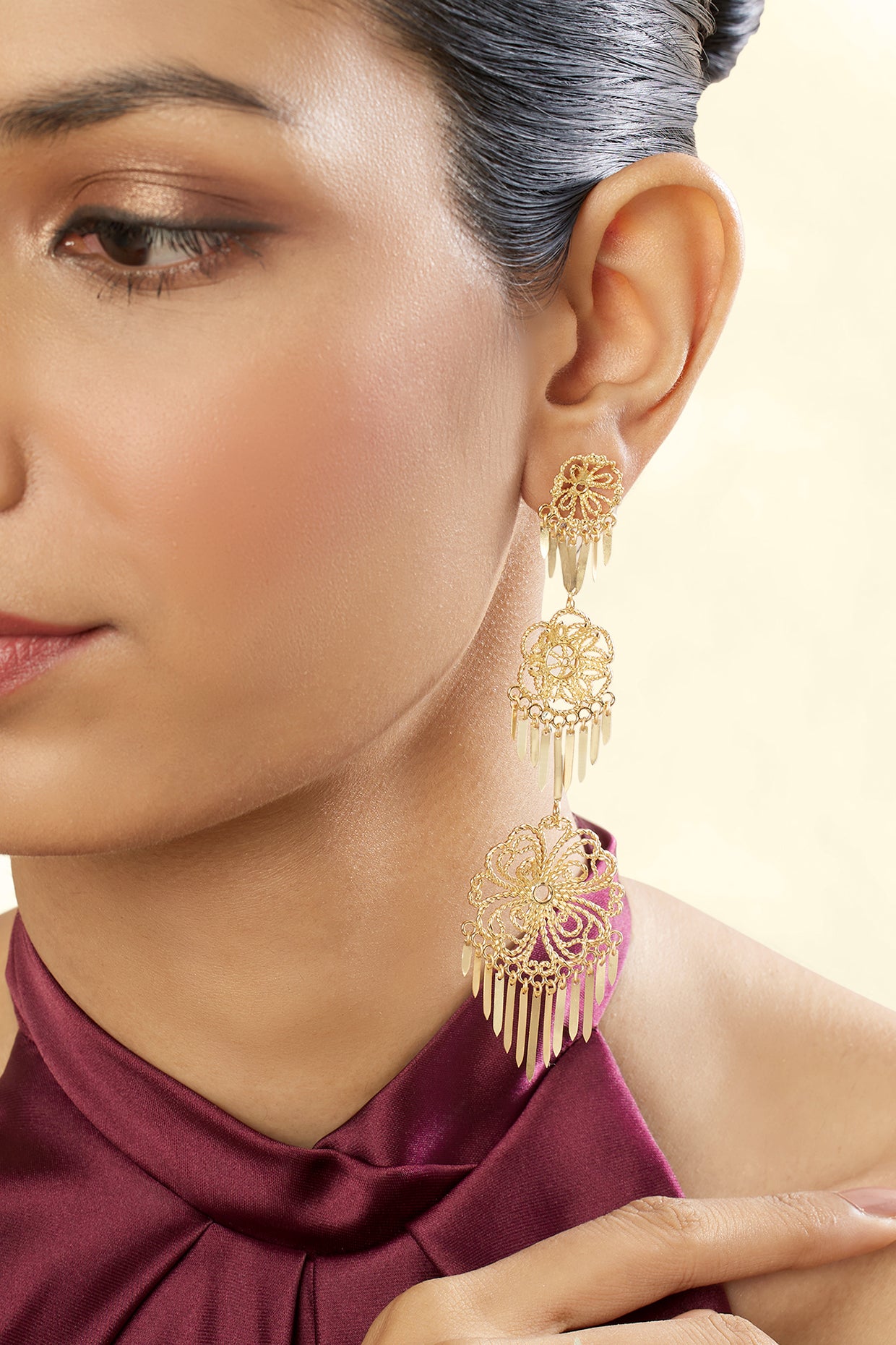 Miradouro Statement Drop Earrings In 18Kt Gold Plated