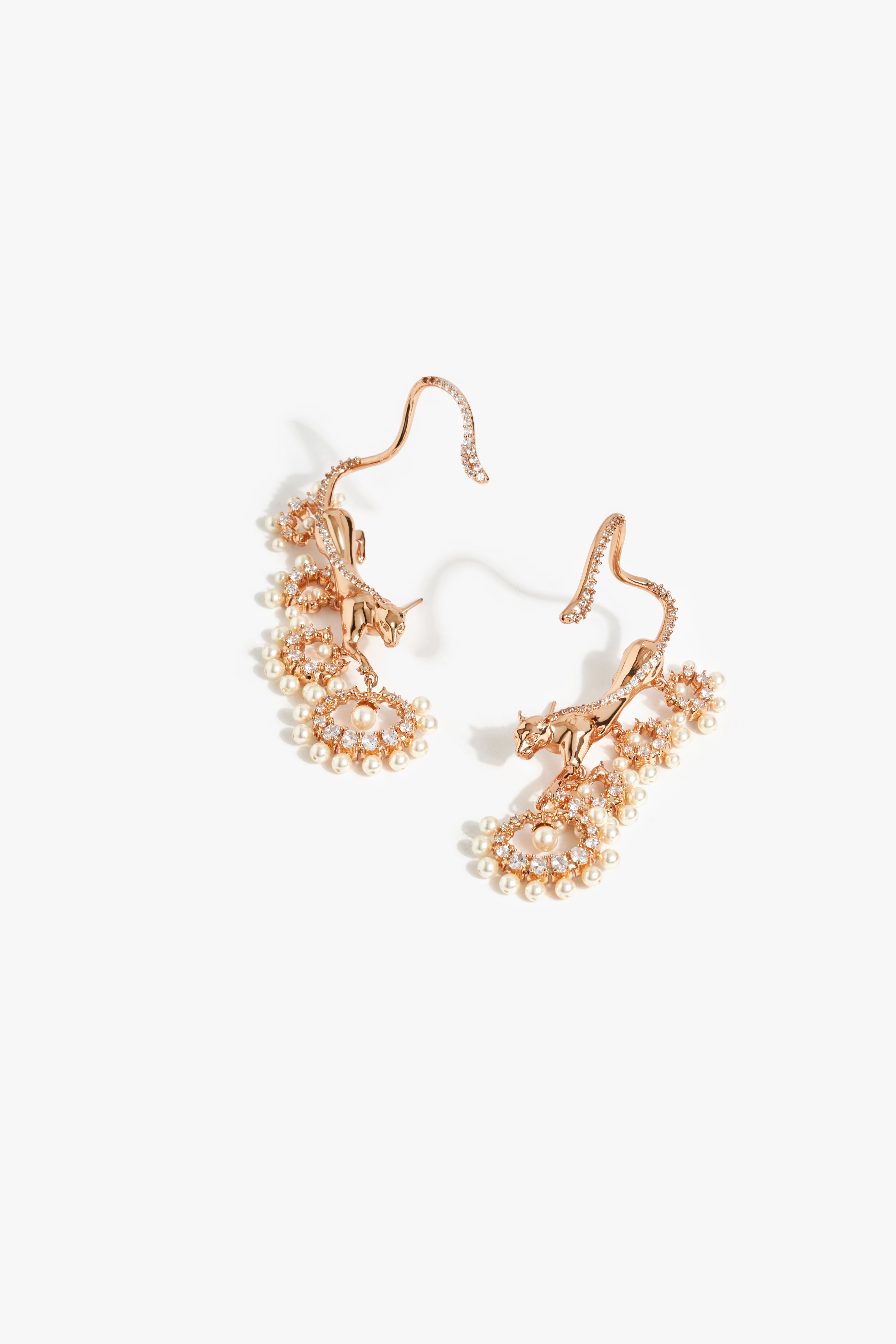 Wild Majestic Pearl Veil Earcuffs