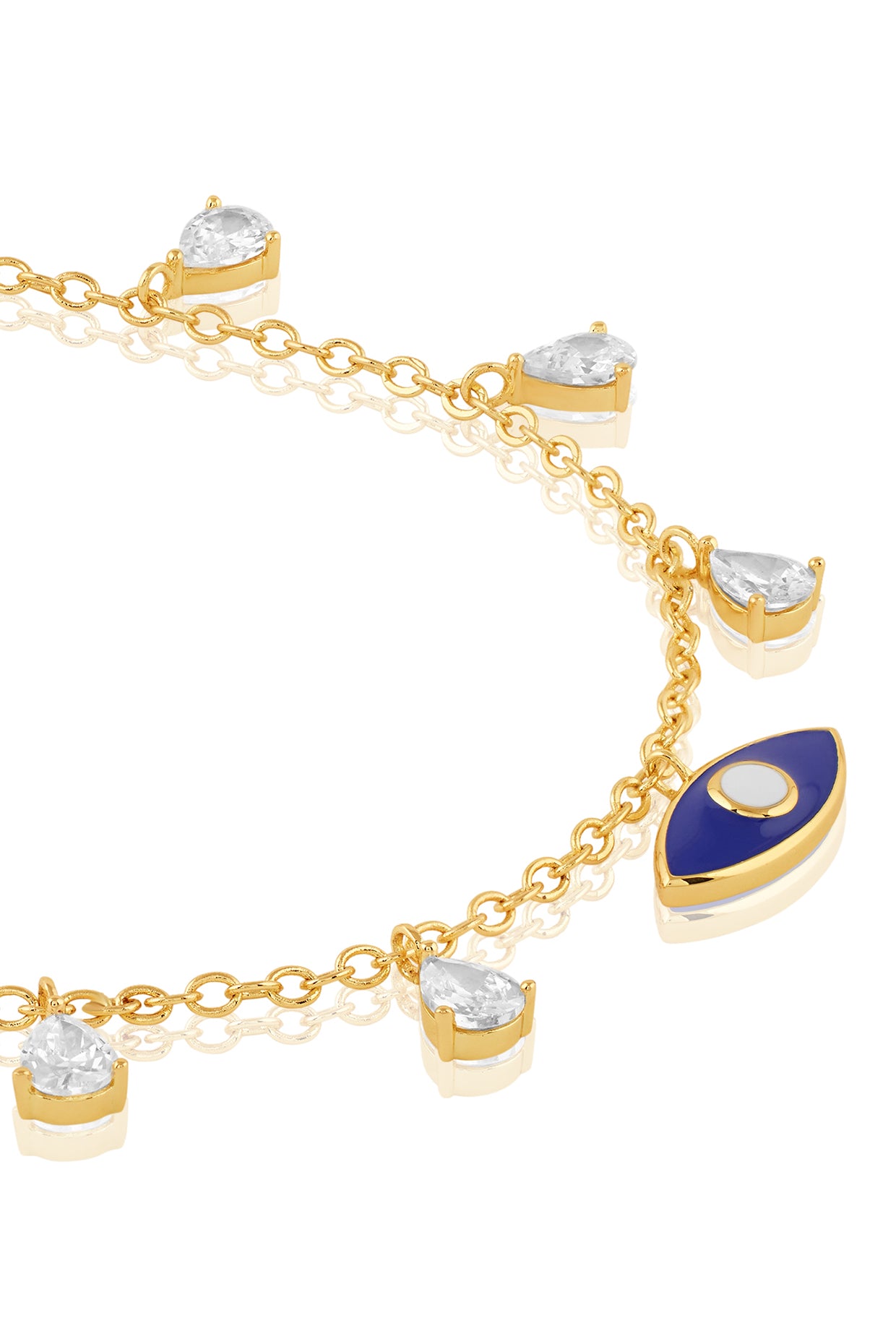 Evil Eye Energy Necklace In 18kt Gold Plated