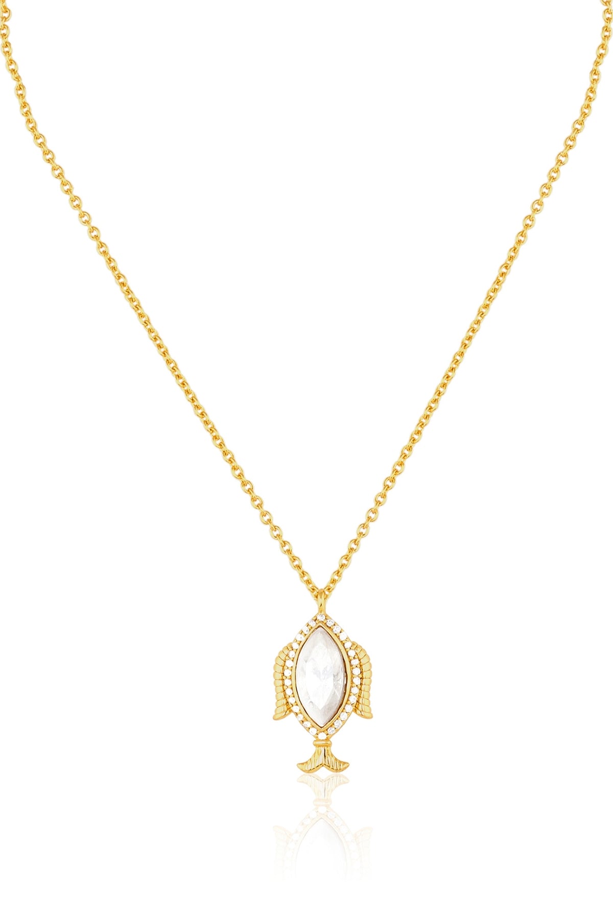 Polki Regal Pisces Pendant Necklace