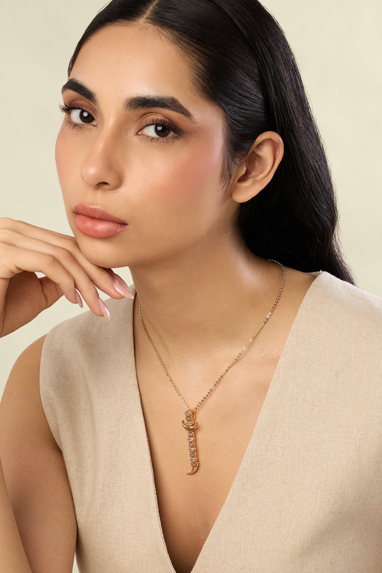 Powerblade Pendant Necklace In 18kt Gold Plated