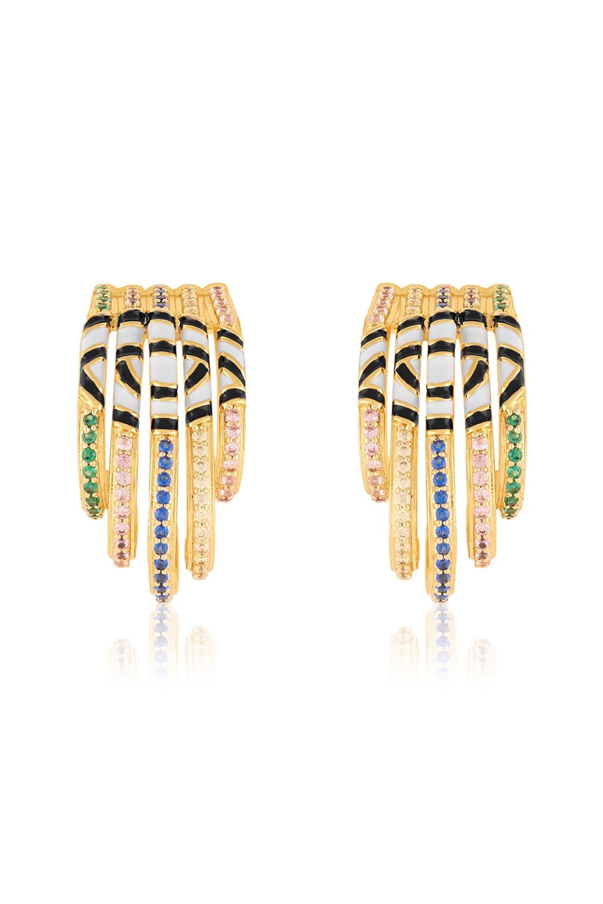 Ethera Eye Earrings In 18Kt Gold Plated