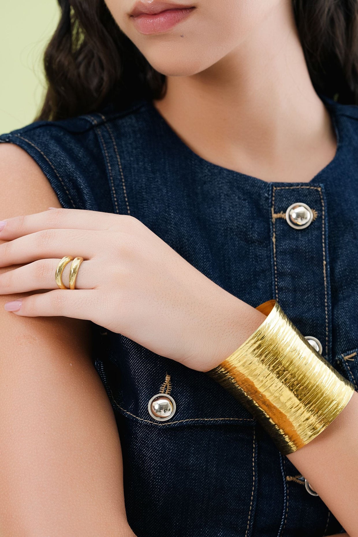 18Kt Gold Plated Power Cuff