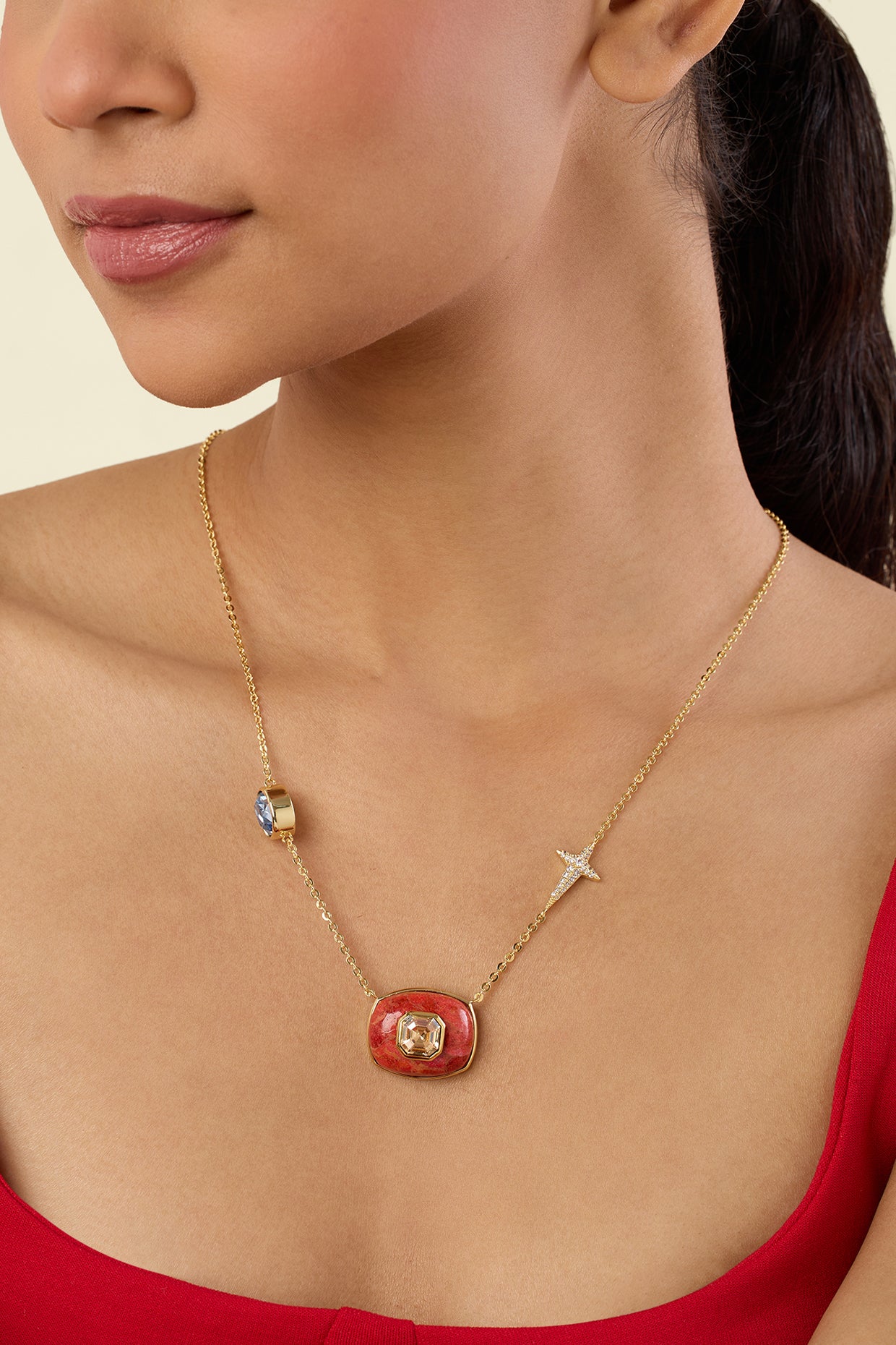 Starbound Pendant Necklace 18kt Gold Plated