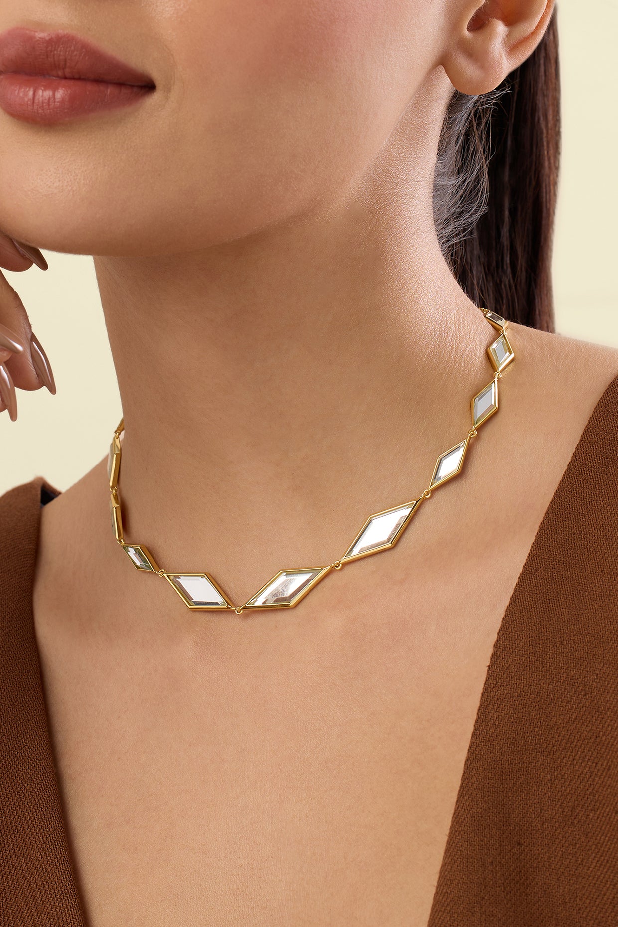 Modern Maharani Bolo Necklace/Headband 18Kt Gold Plated